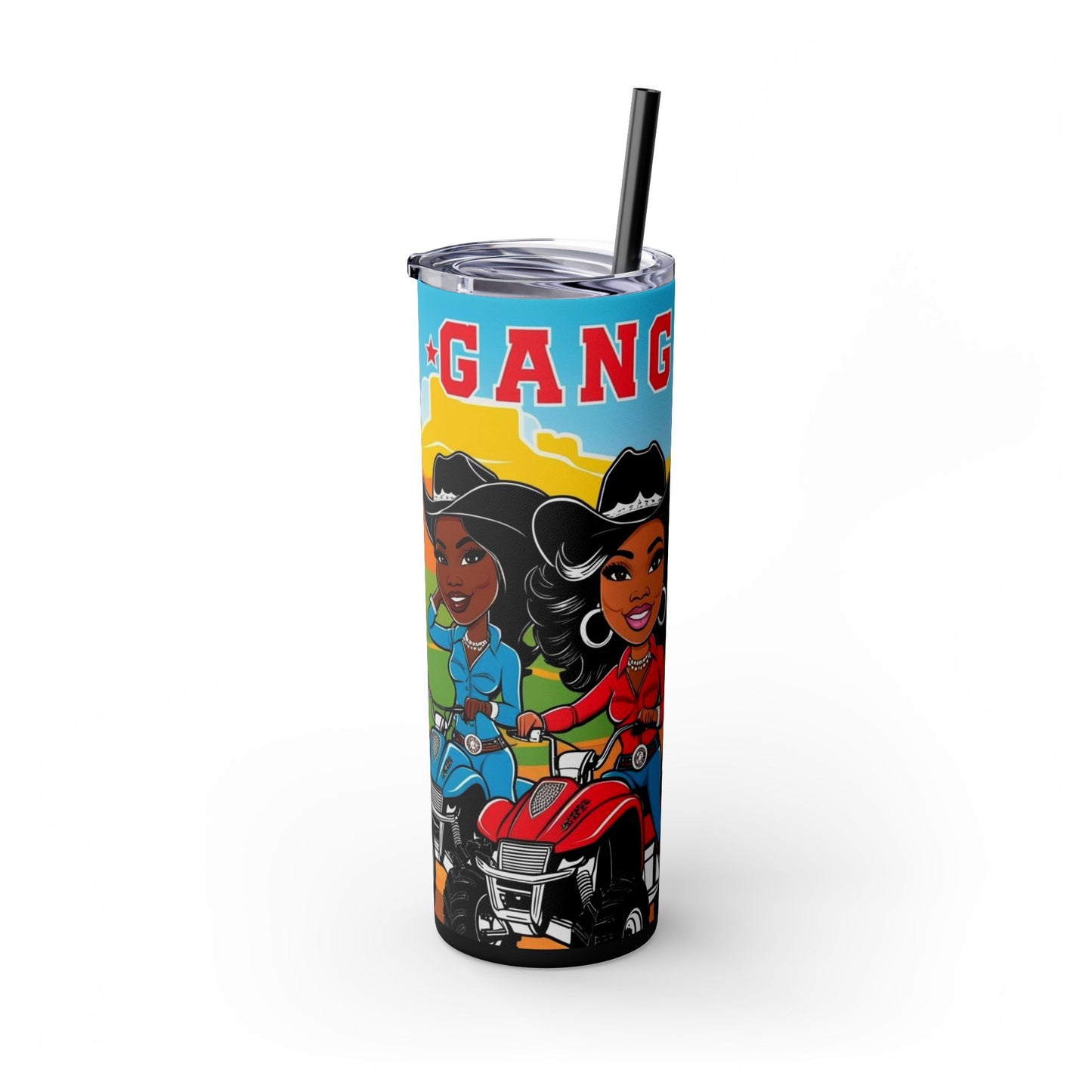Cowgirl Gang Skinny Tumbler with Straw