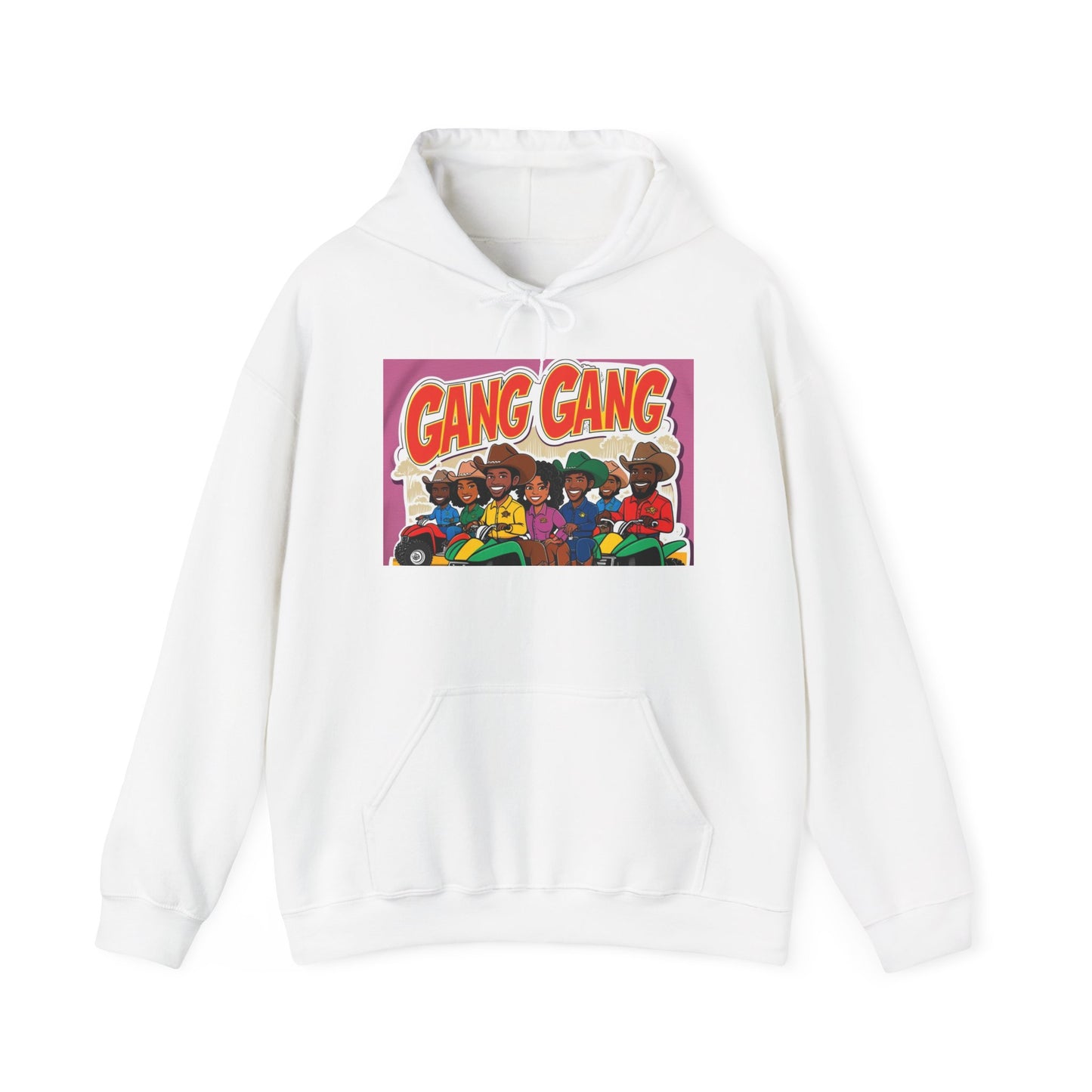 Group ATV Cartoon Graphic Hoodie