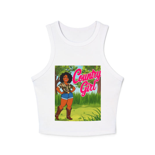 Country Girl Women's Micro Rib Racer Tank Top