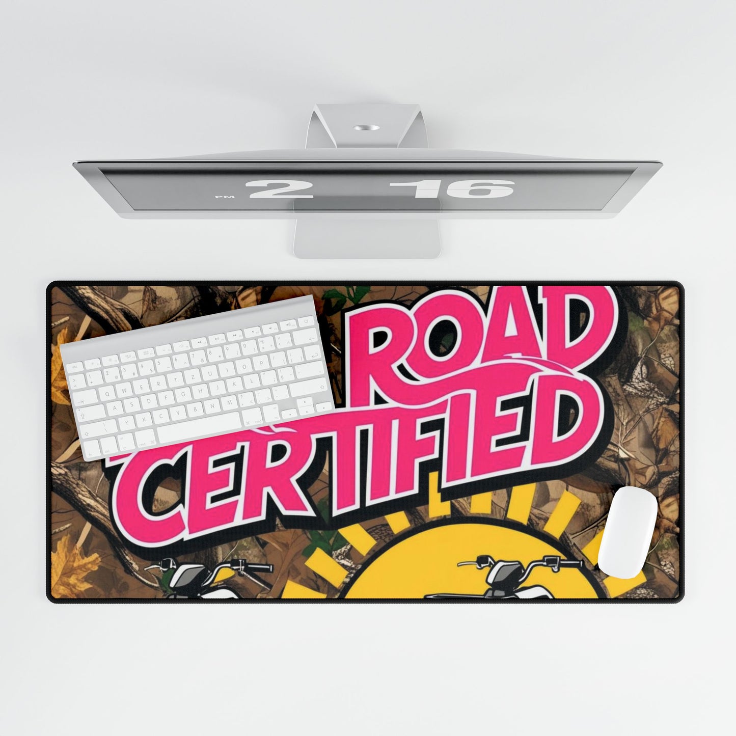 Dirt Road Certified Pink Desk Mat