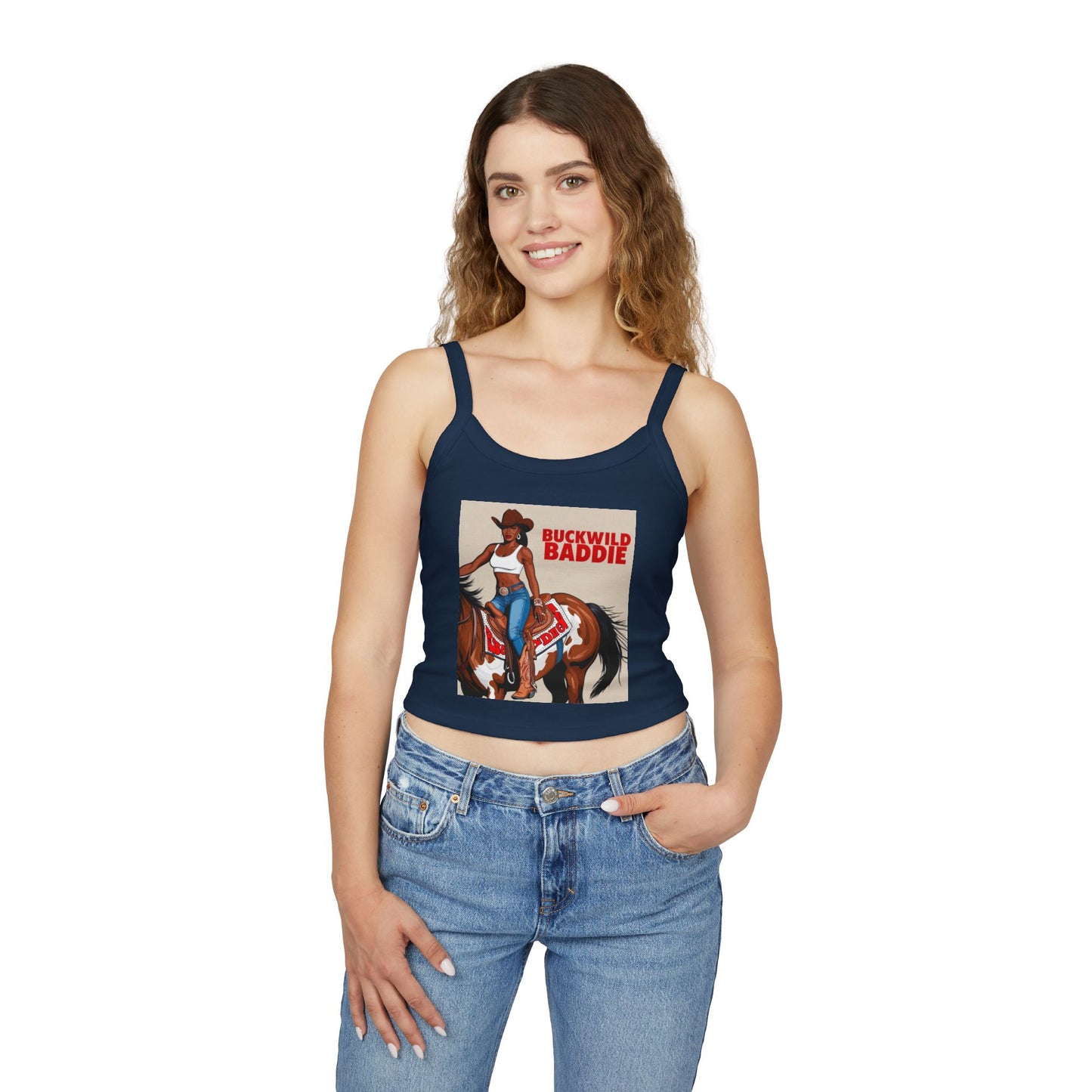 Buckwild Baddie Women's Spaghetti Strap Tank Top