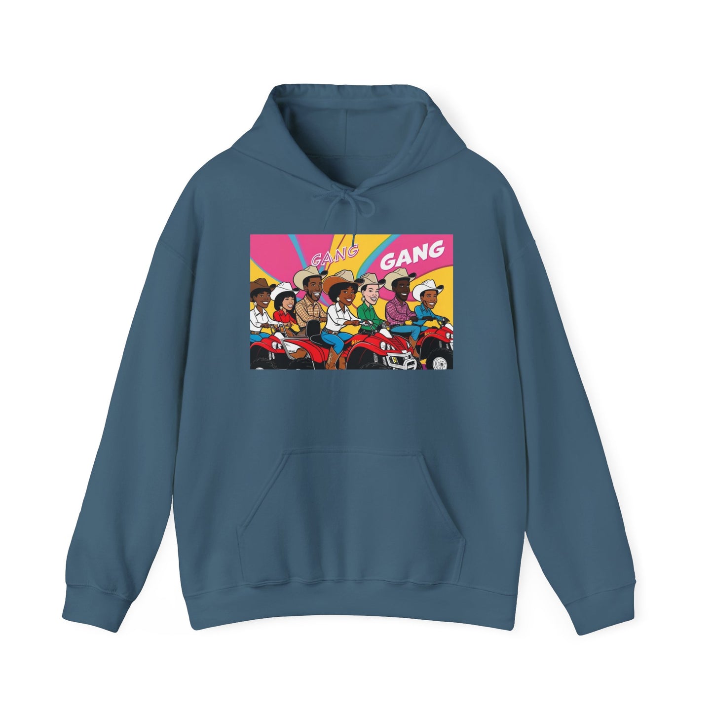 Retro Quad Gang Graphic Hoodie