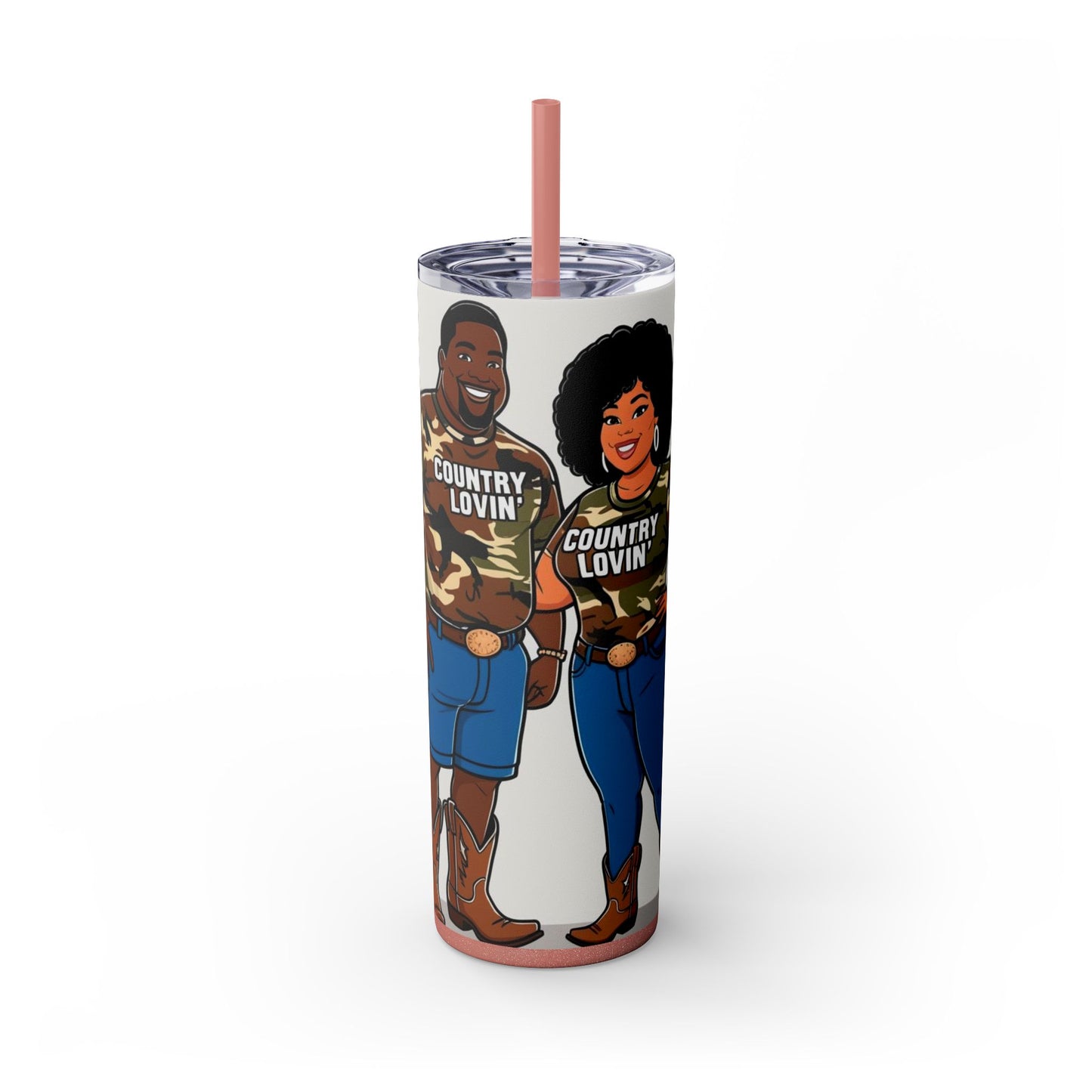 Country Lovin Skinny Tumbler with Straw, 20oz
