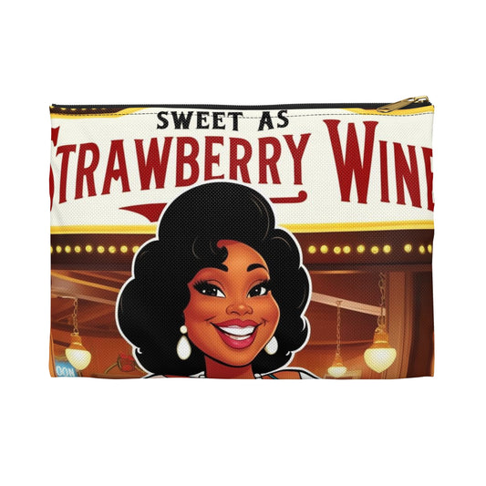 Sweet Strawberry Wine Accessory Pouch