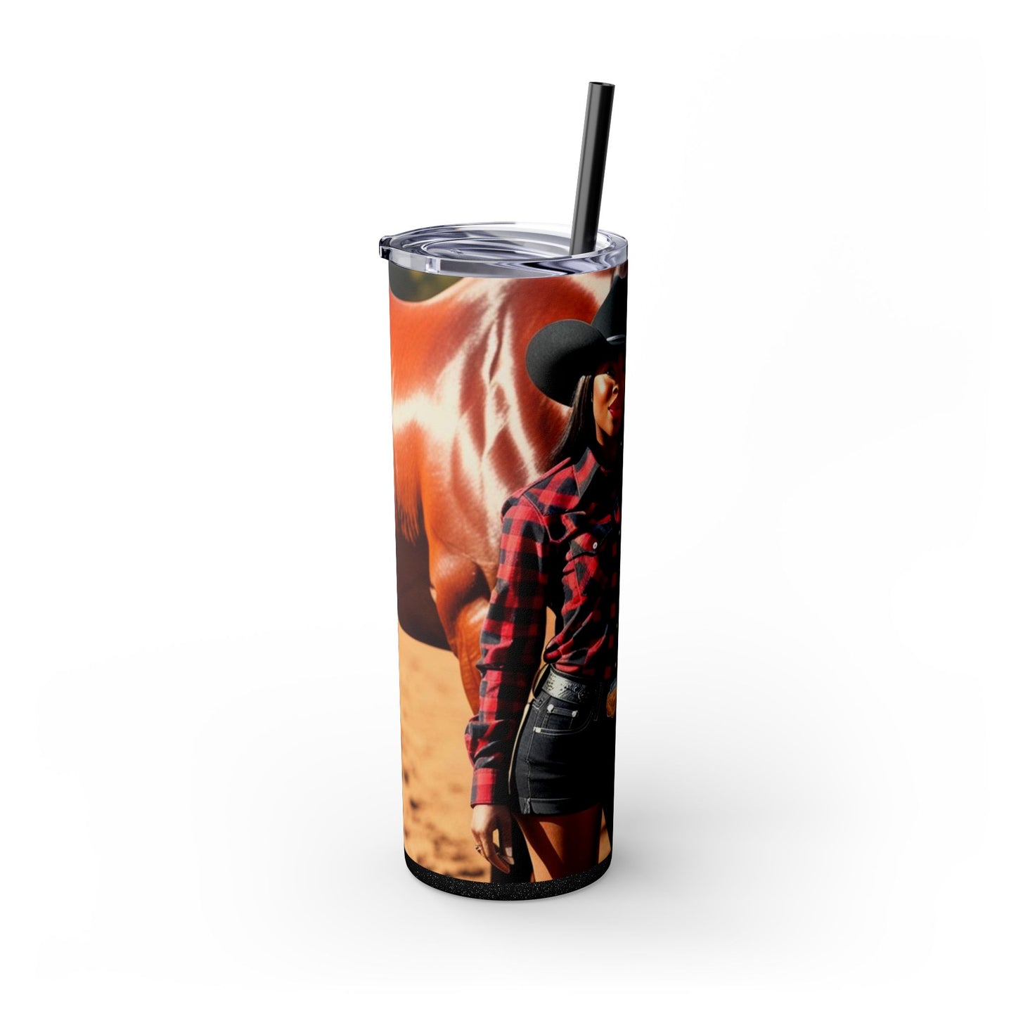 Black Beauty Tumbler with Straw - 20oz