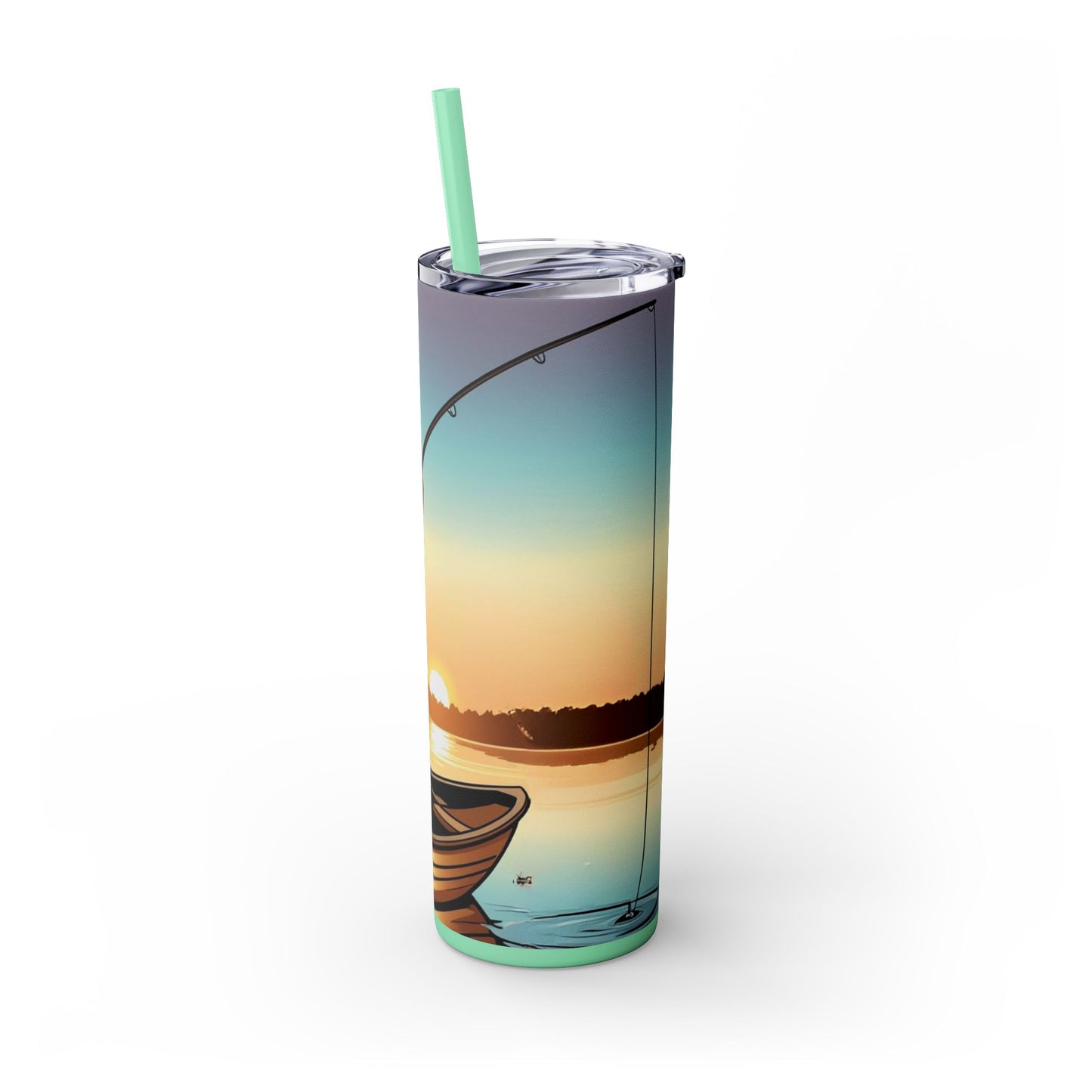 Handsome Fisherman Skinny Tumbler with Straw - 20oz
