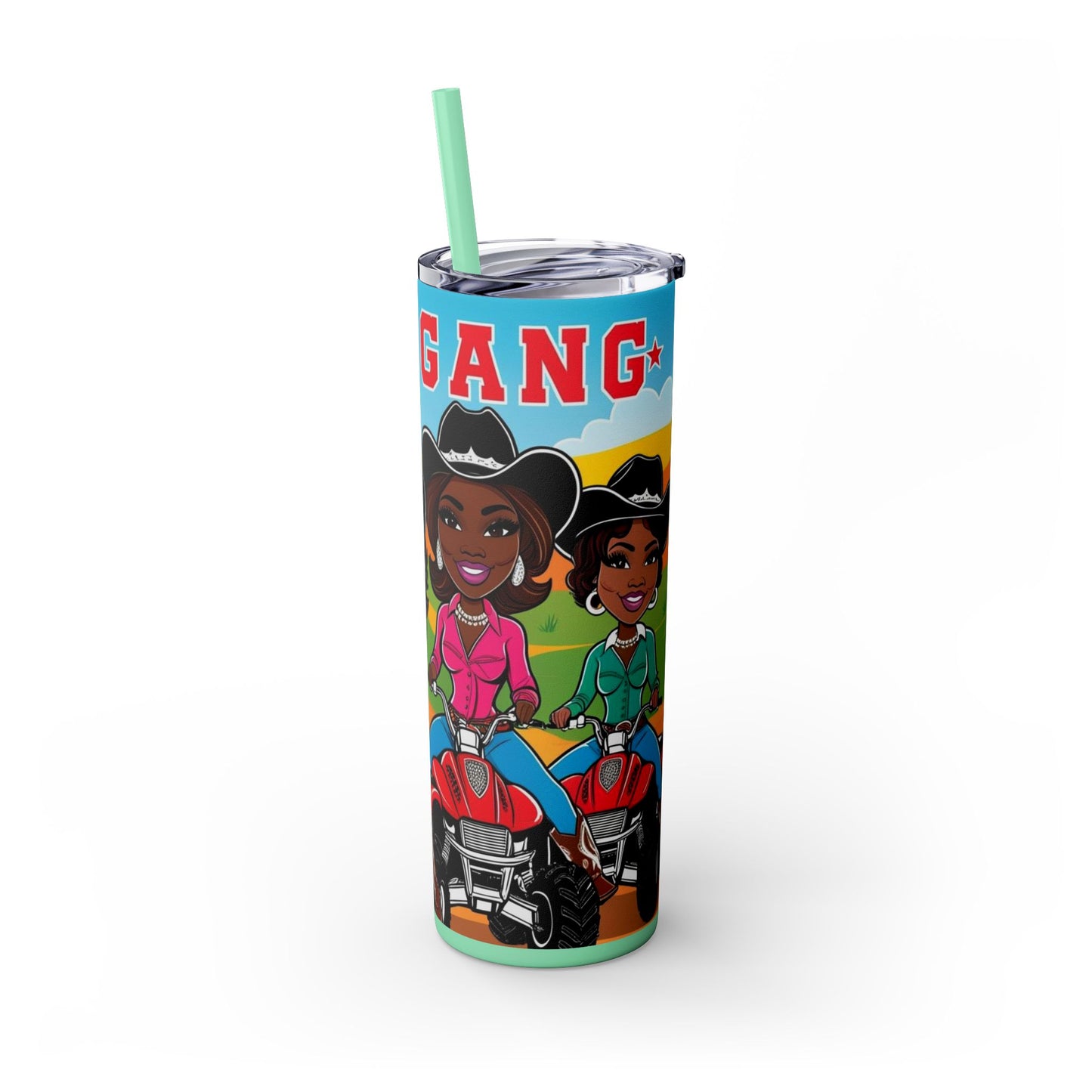 Cowgirl Gang Skinny Tumbler with Straw
