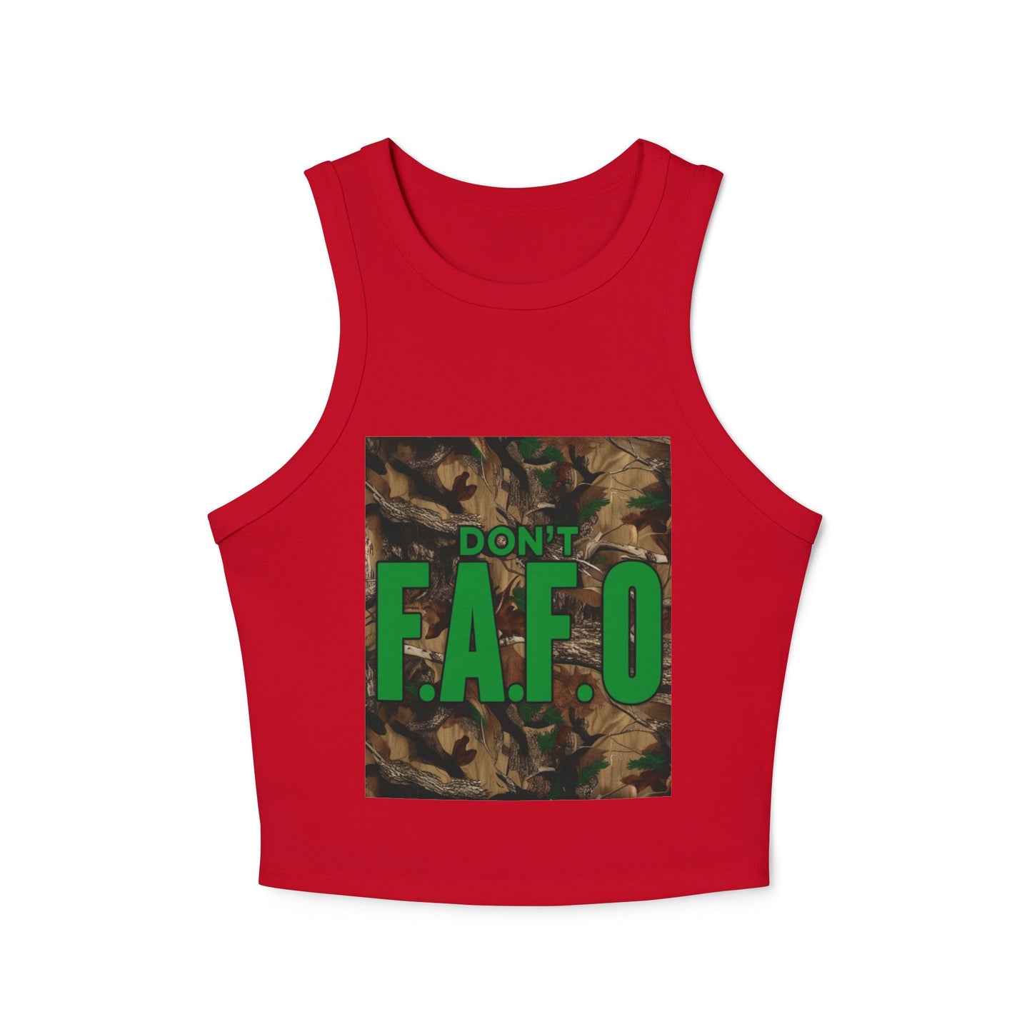 Don't F.A.F.O. Micro Rib Racer Tank Top
