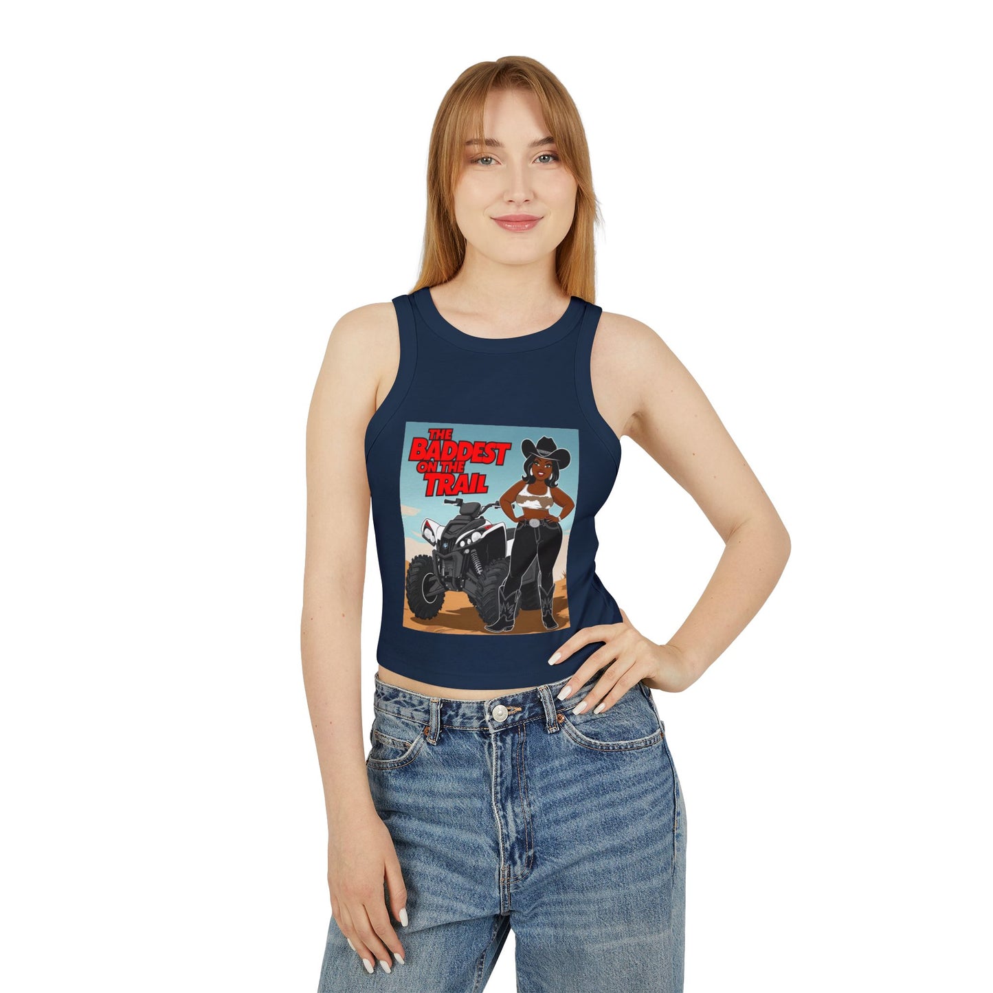 Baddest on the Trail Women's Micro Rib Racer Tank Top