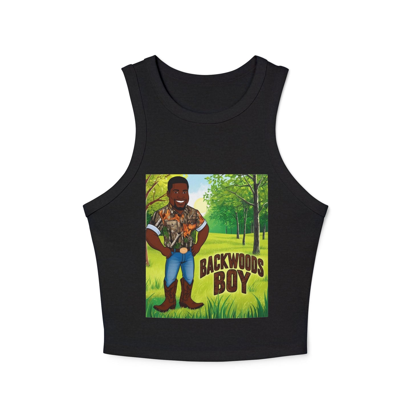 Backwoods Boy Women's Micro Rib Racer Tank Top