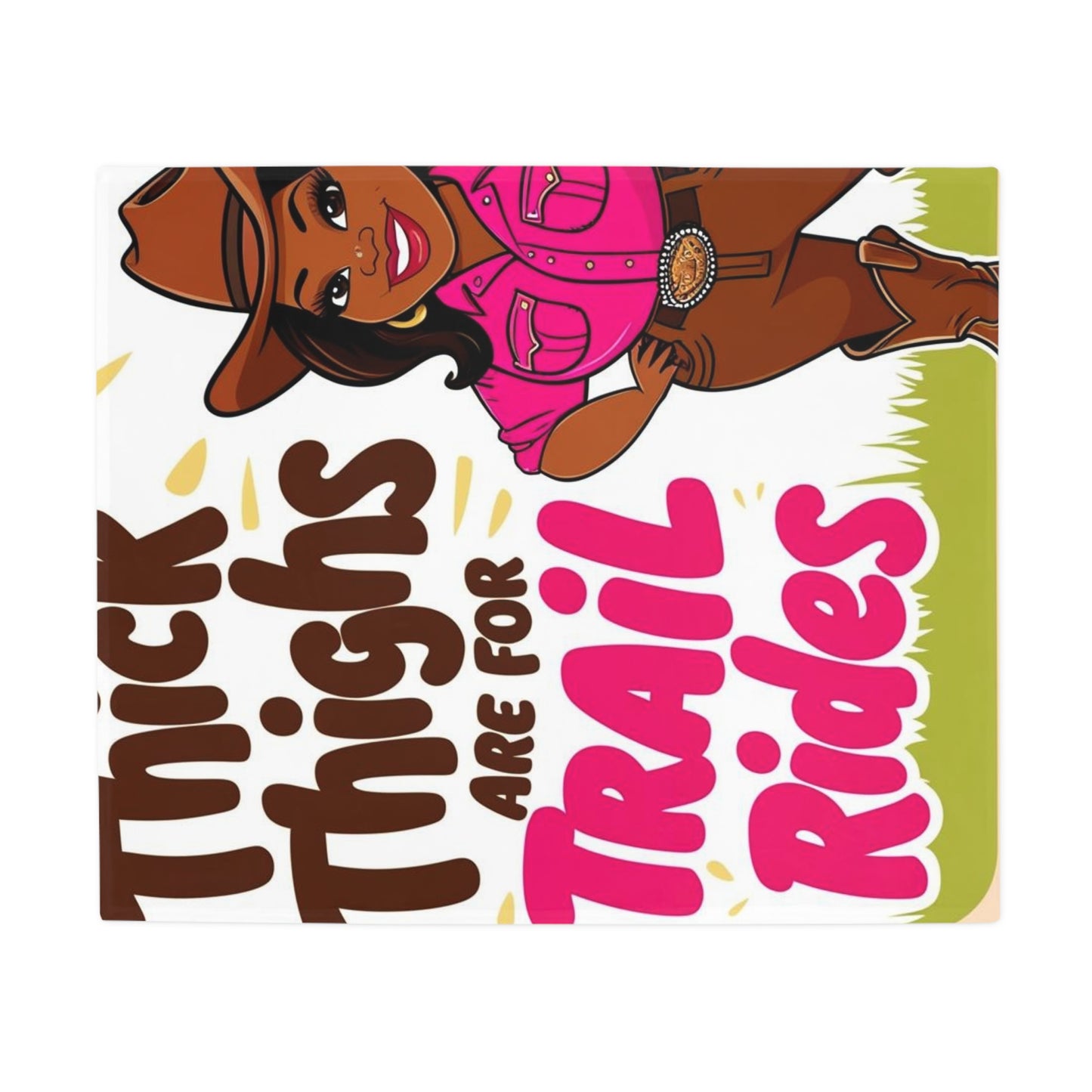 Bright Thick Thighs Plush Fleece Blanket