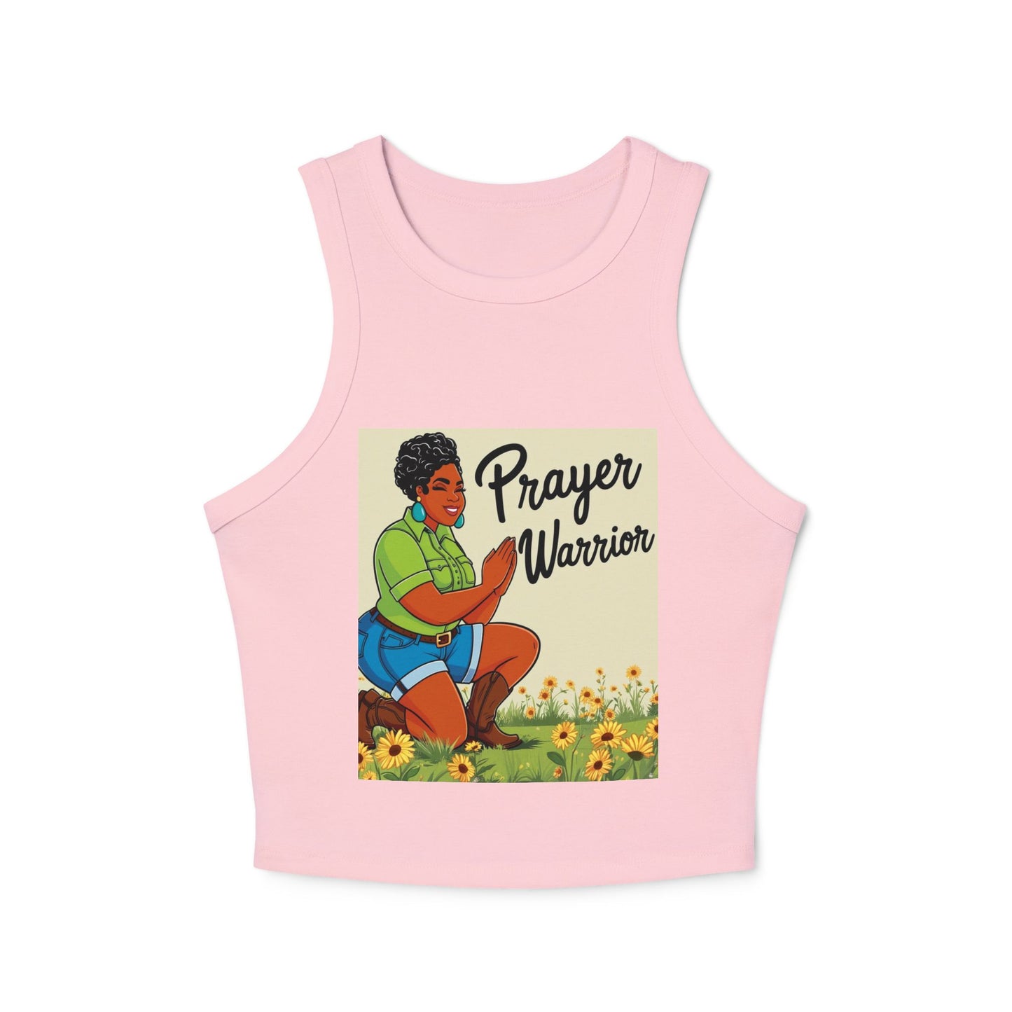 Prayer Warrior Women's Micro Rib Racer Tank Top