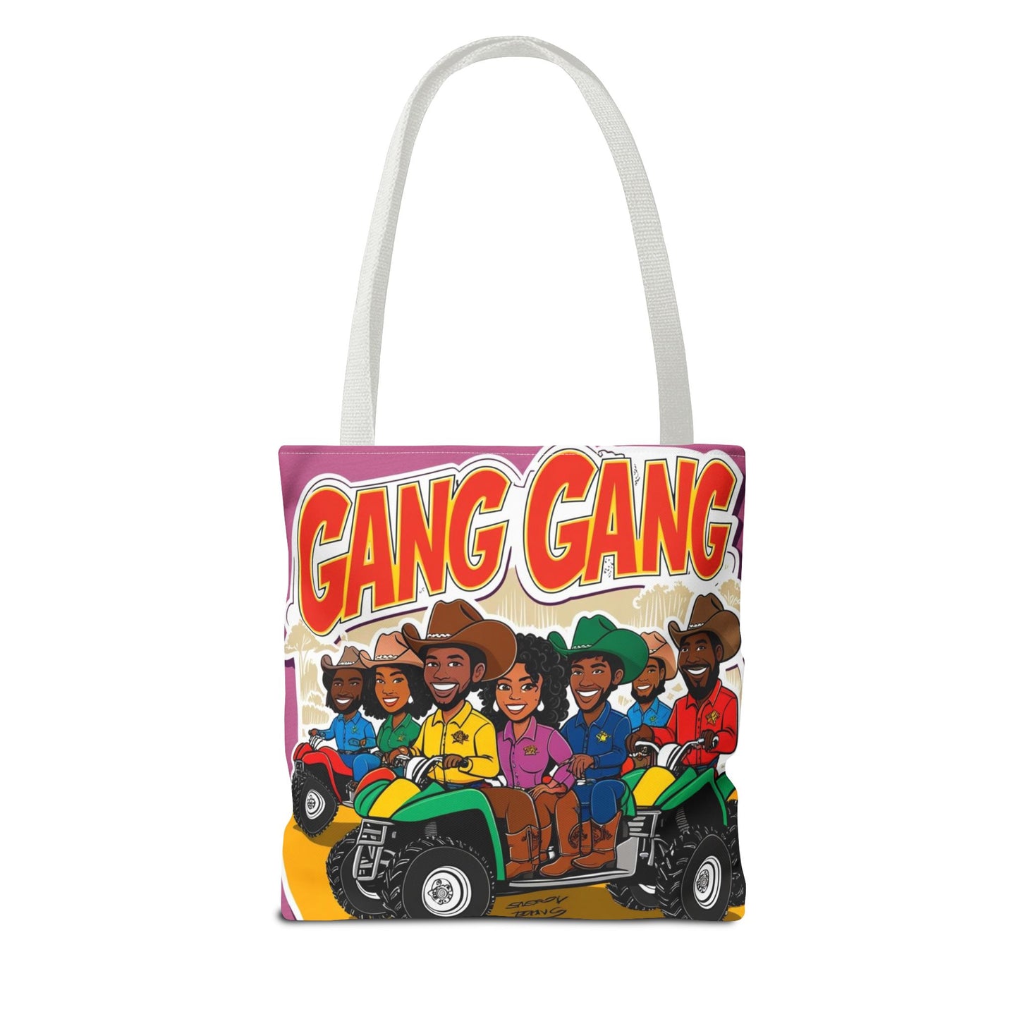 Group ATV Cartoon Tote Bag