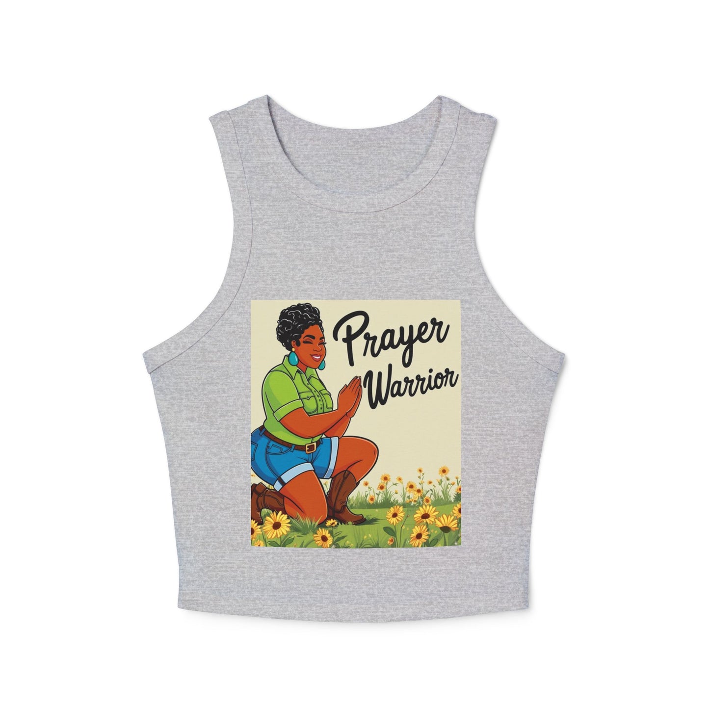 Prayer Warrior Women's Micro Rib Racer Tank Top