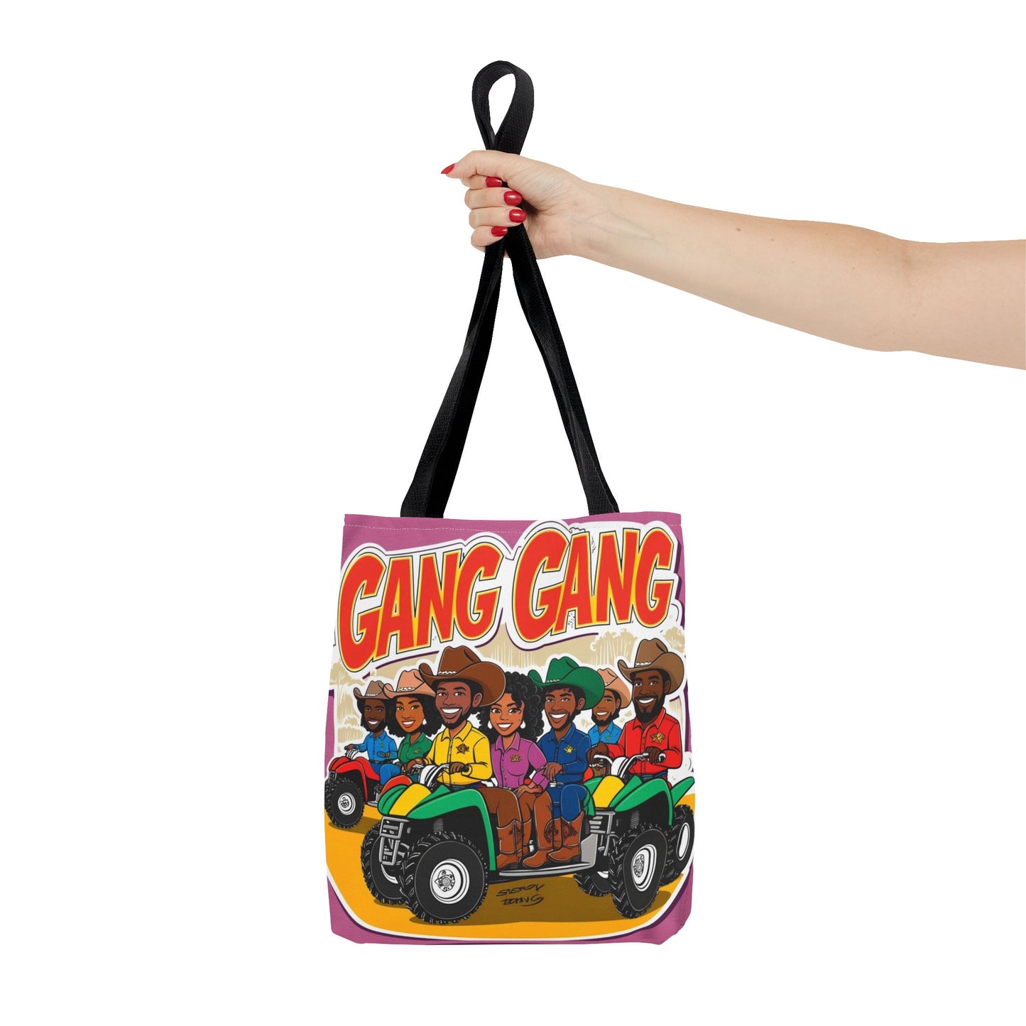 Group ATV Cartoon Tote Bag