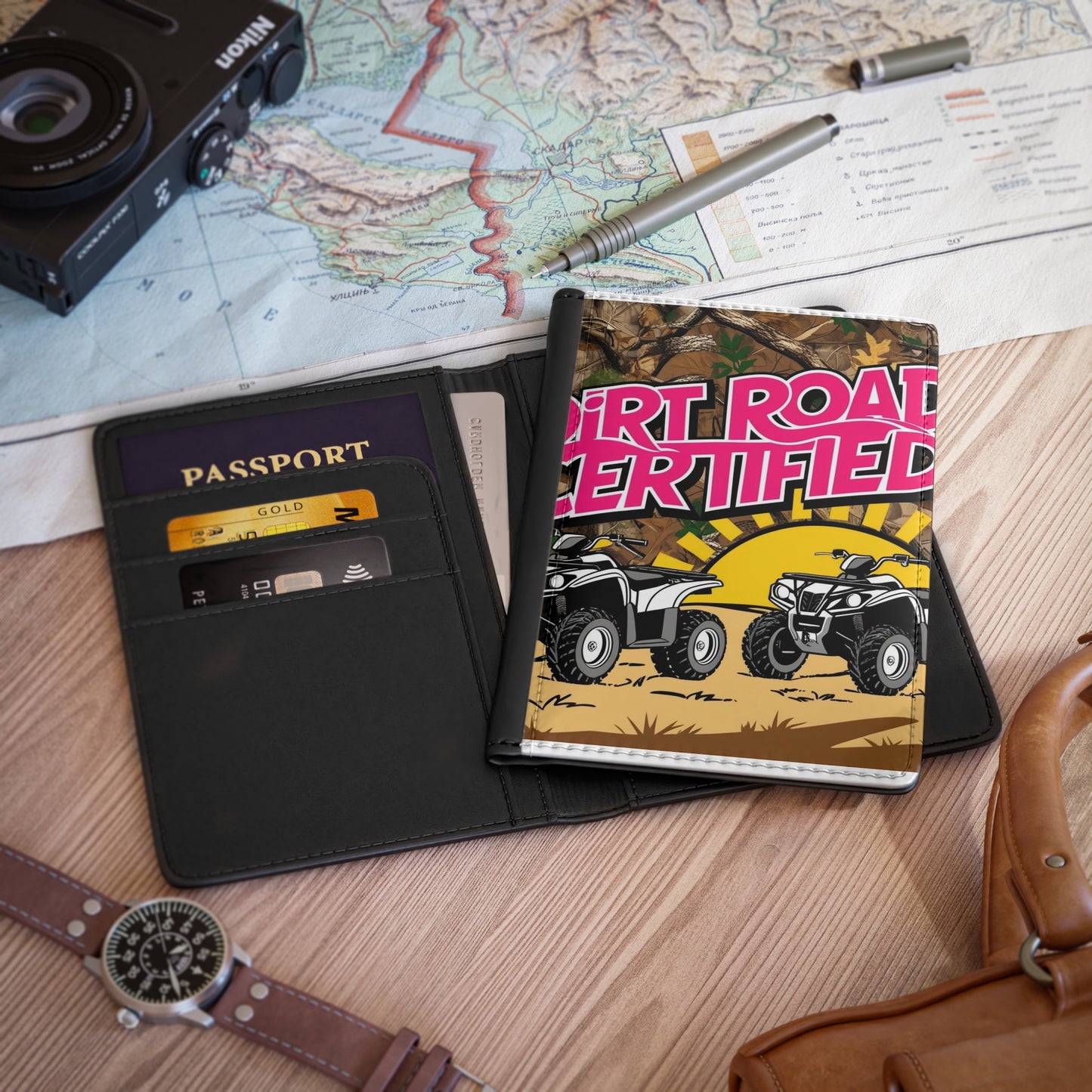 Dirt Road Certified Pink  Passport Cover
