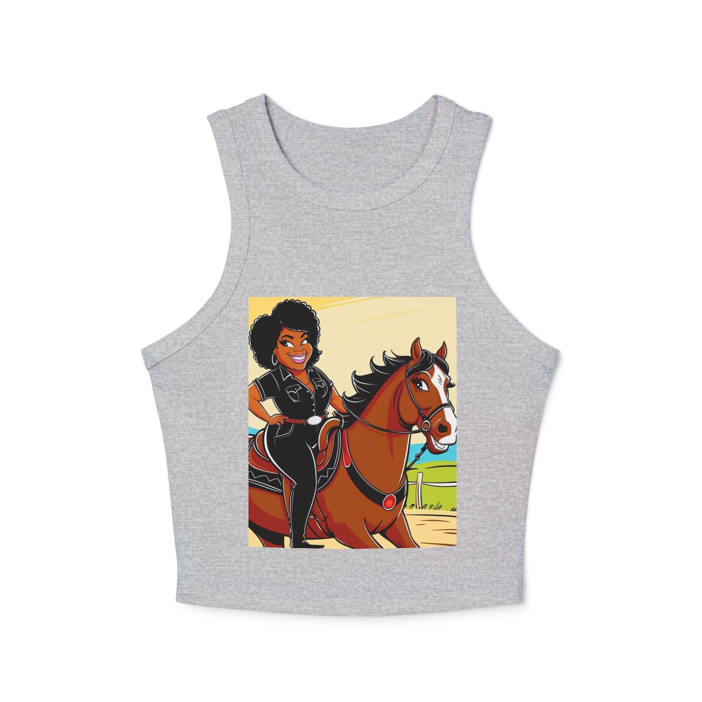 Sittin' Pretty Women's Micro Rib Racer Tank Top