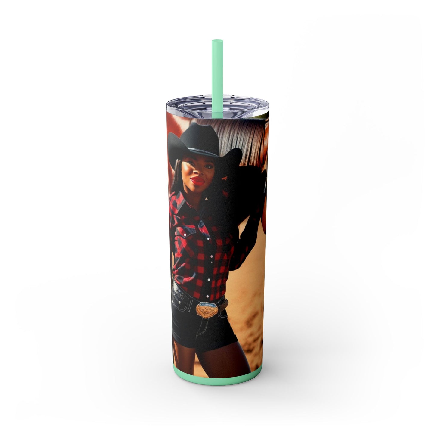 Black Beauty Tumbler with Straw - 20oz
