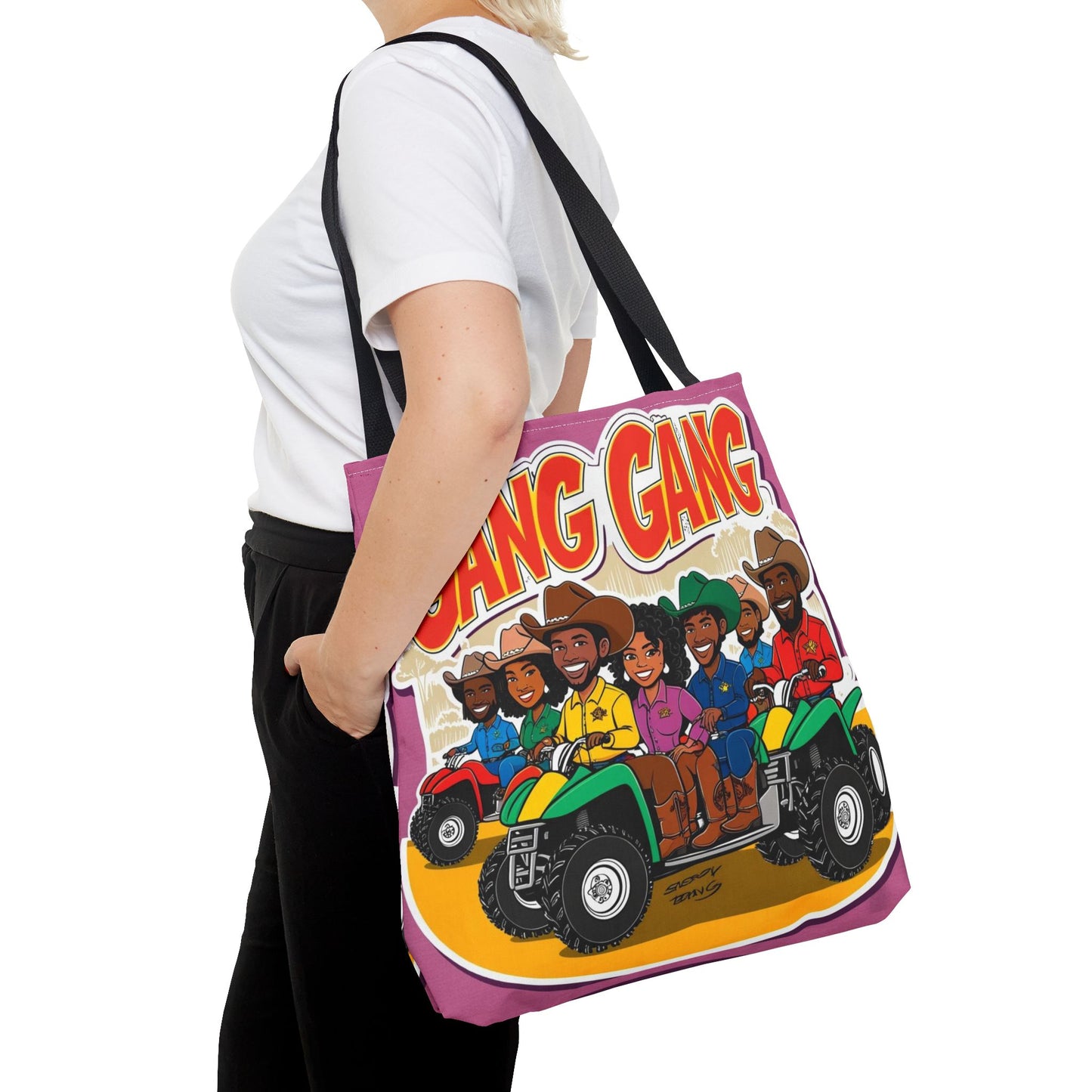 Group ATV Cartoon Tote Bag