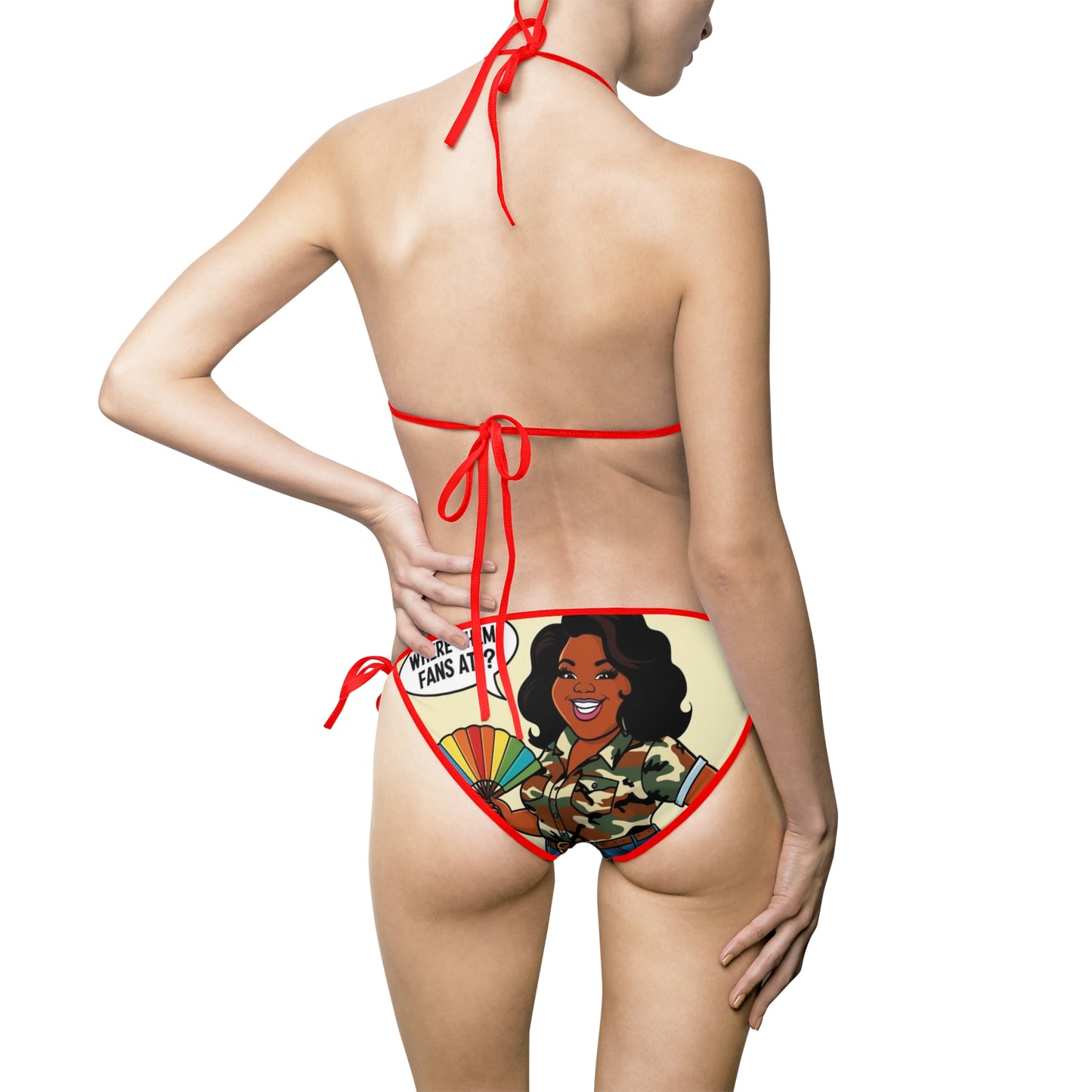 Where Them Fans At? Women's Bikini Swimsuit