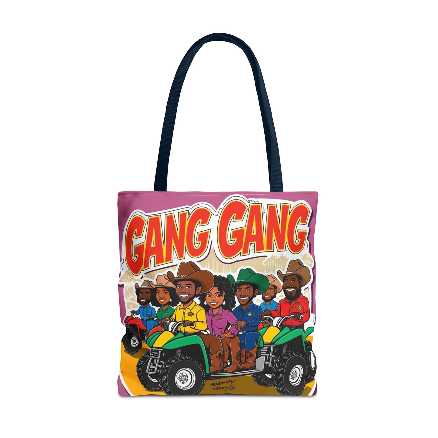 Group ATV Cartoon Tote Bag
