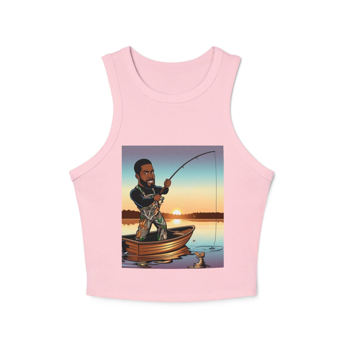 Handsome Fisherman Racer Tank Top for Women