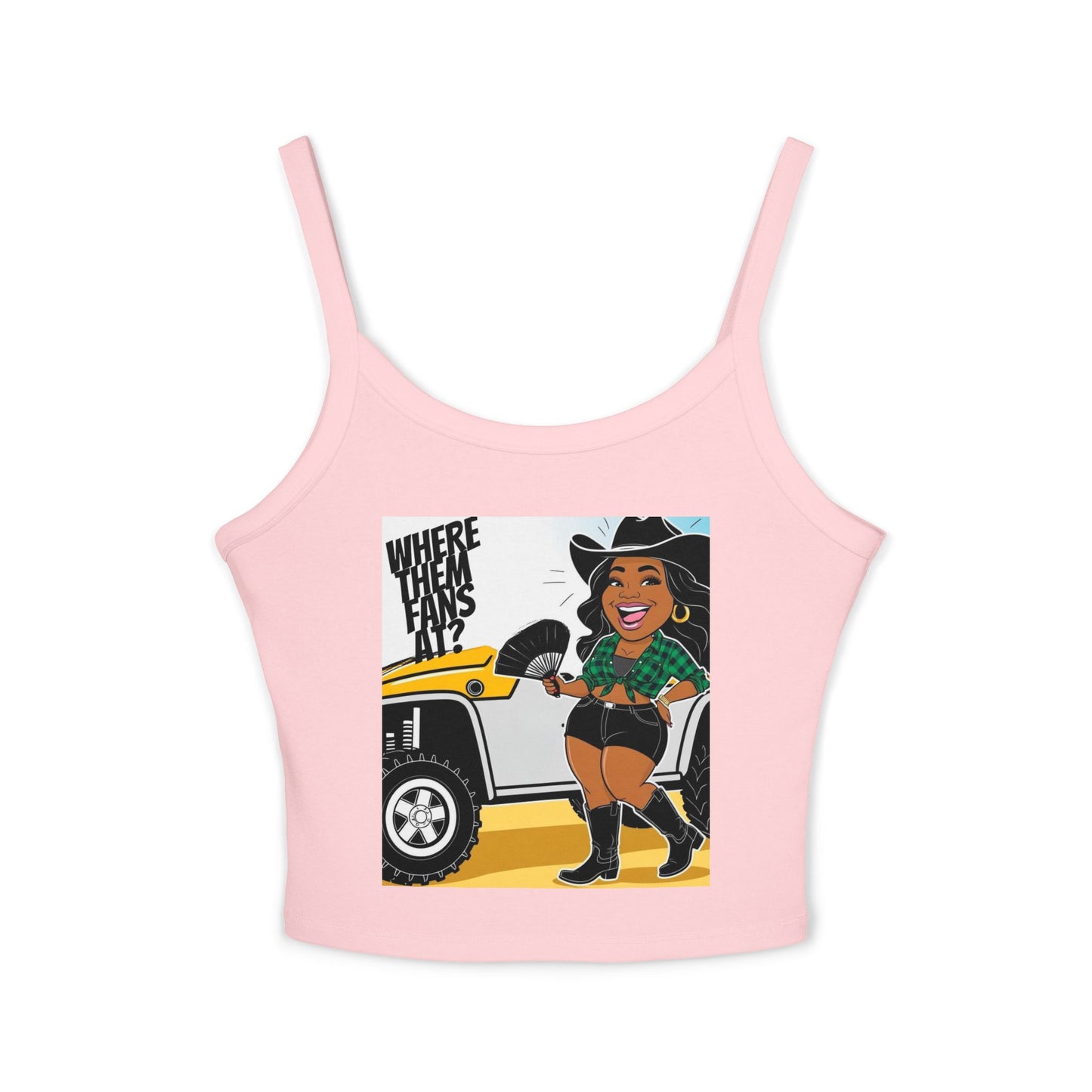 Where Them Fans At? Women's Spaghetti Strap Tank Top