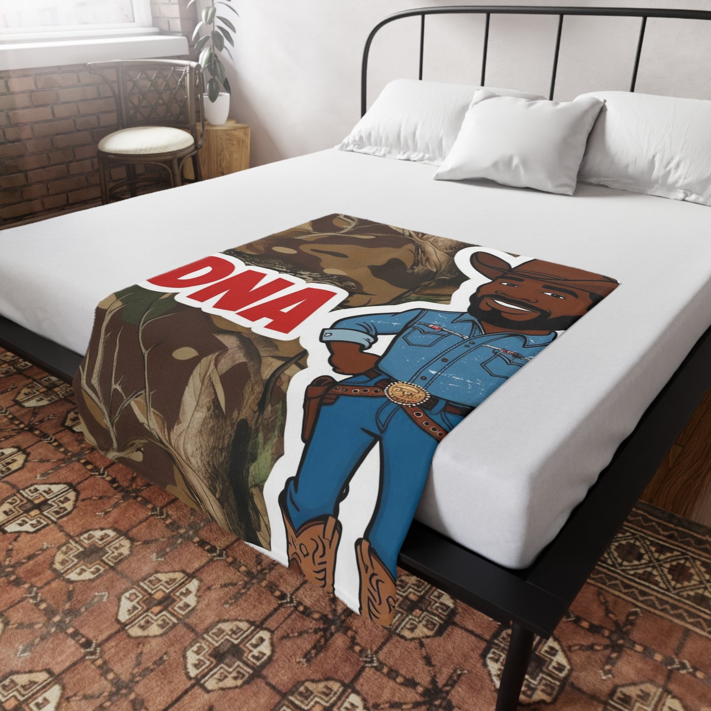 Country Boy DNA Plush Fleece Blanket