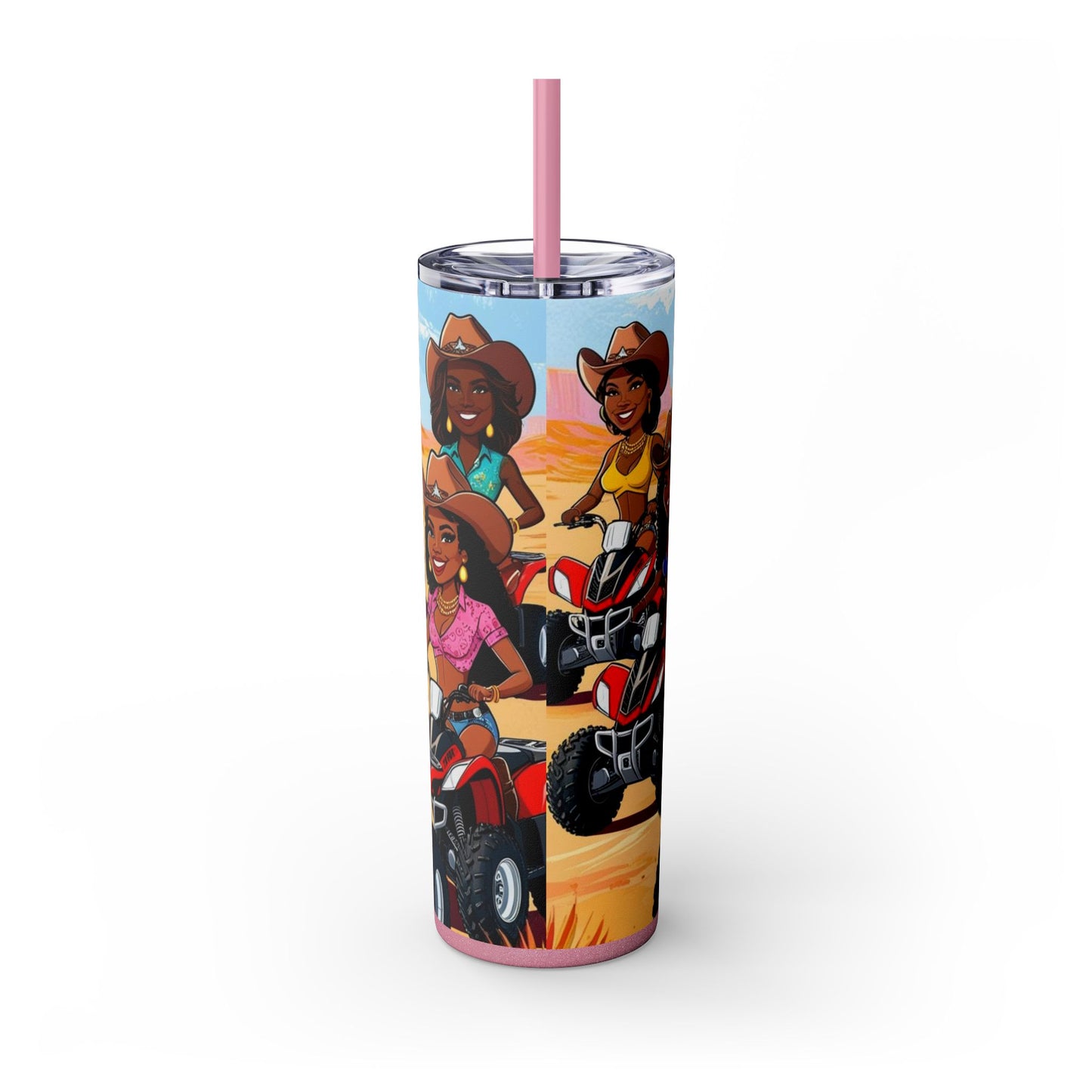 Adventurous Squad Skinny Tumbler with Straw - 20oz