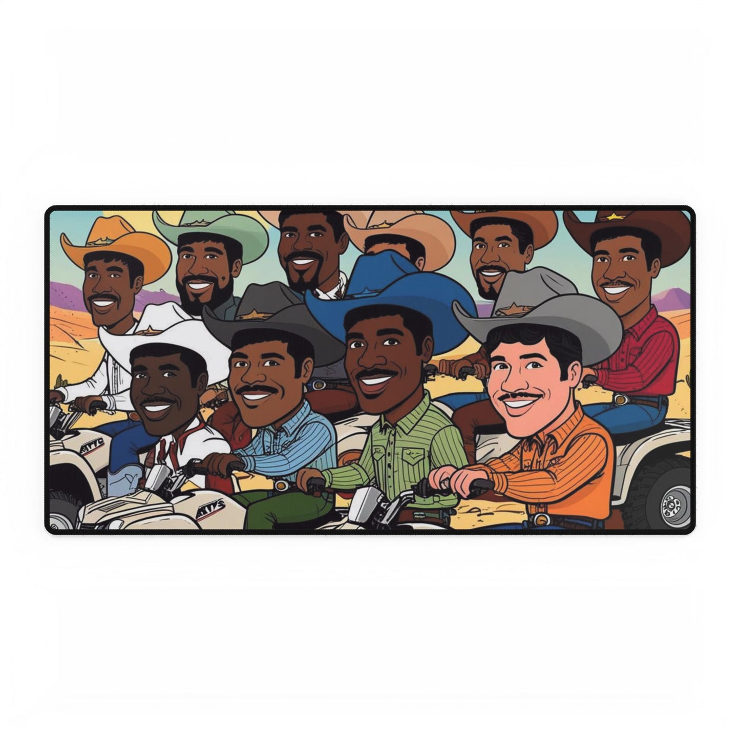 Retro Cowboy Adventure Desk Mat
