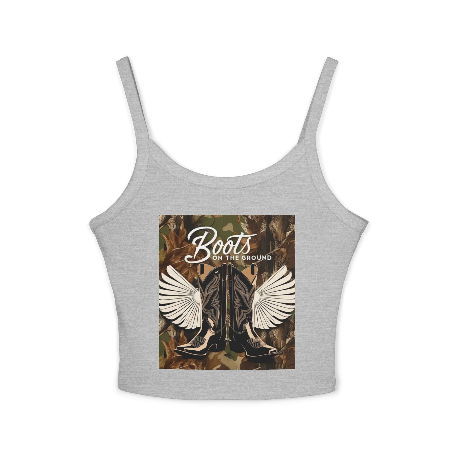 Boots On The Ground Women's Spaghetti Strap Tank Top