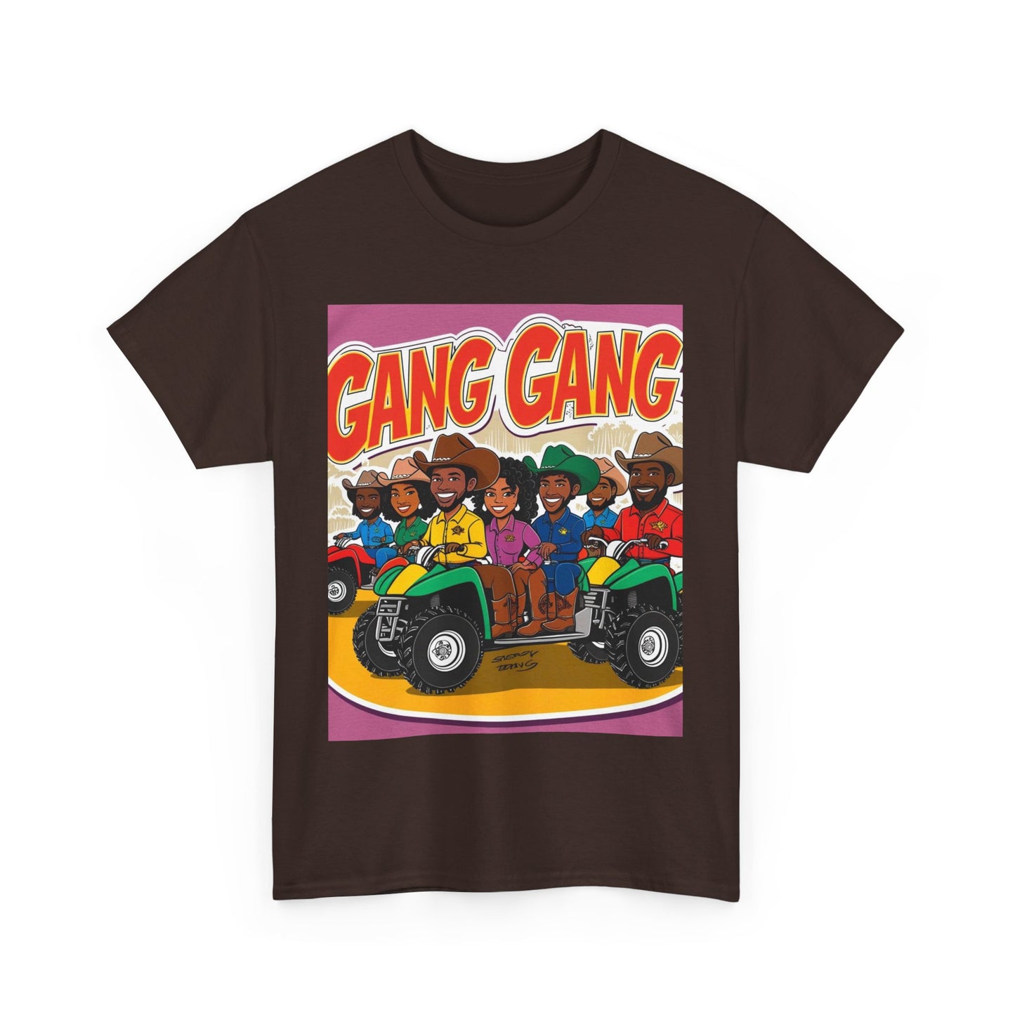Group ATV Cartoon Graphic Tee Unisex Cotton T-Shirt