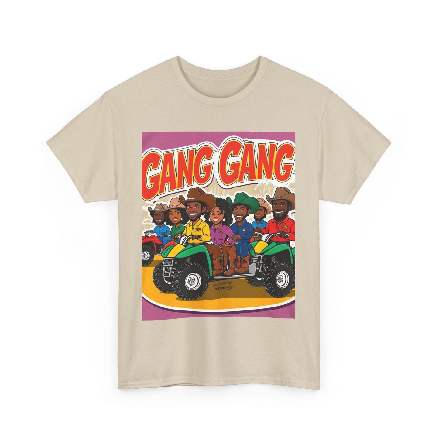 Group ATV Cartoon Graphic Tee Unisex Cotton T-Shirt
