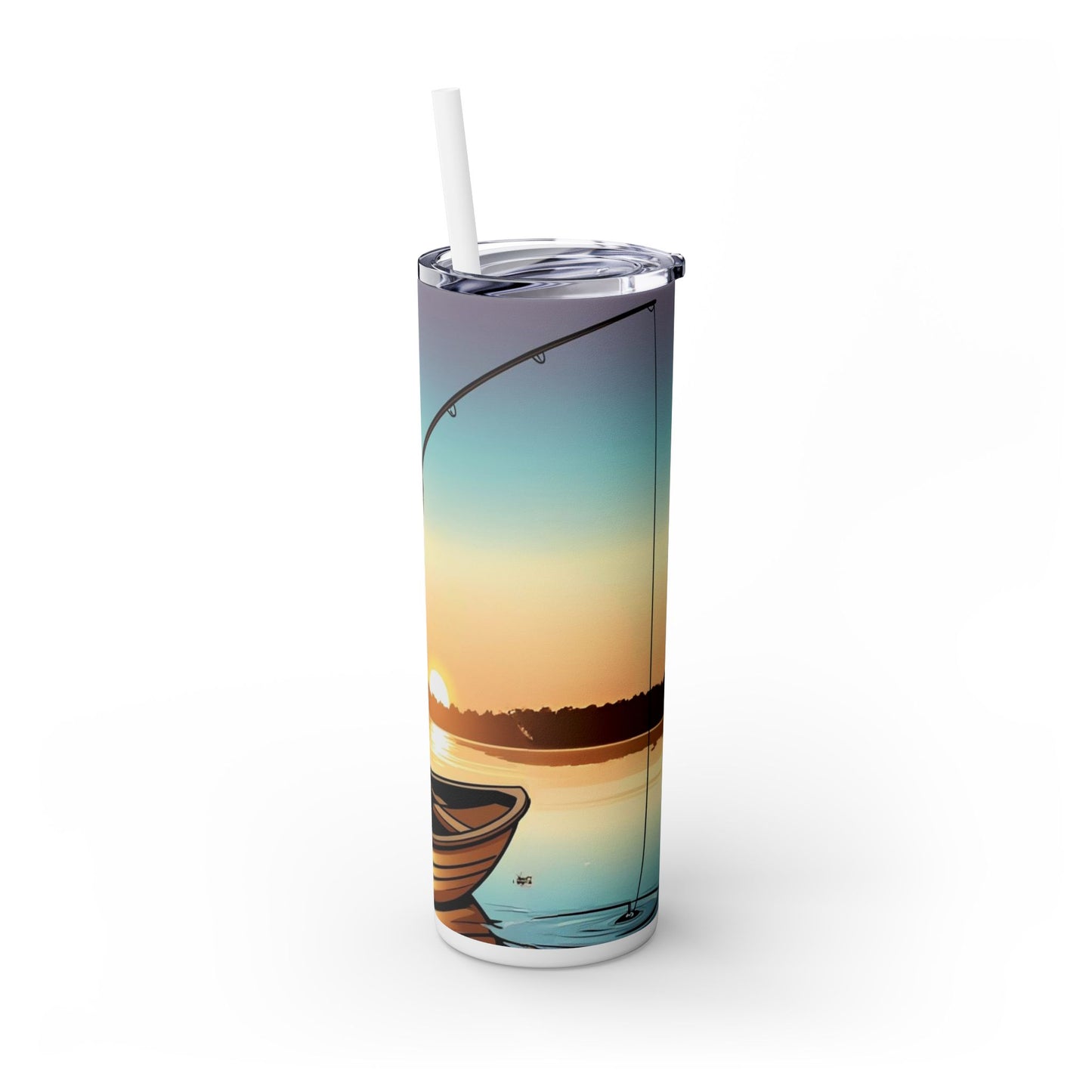 Handsome Fisherman Skinny Tumbler with Straw - 20oz