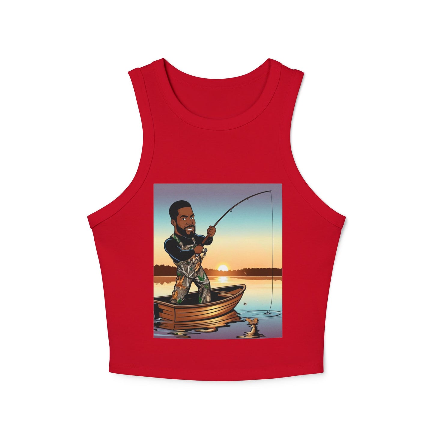 Handsome Fisherman Racer Tank Top for Women