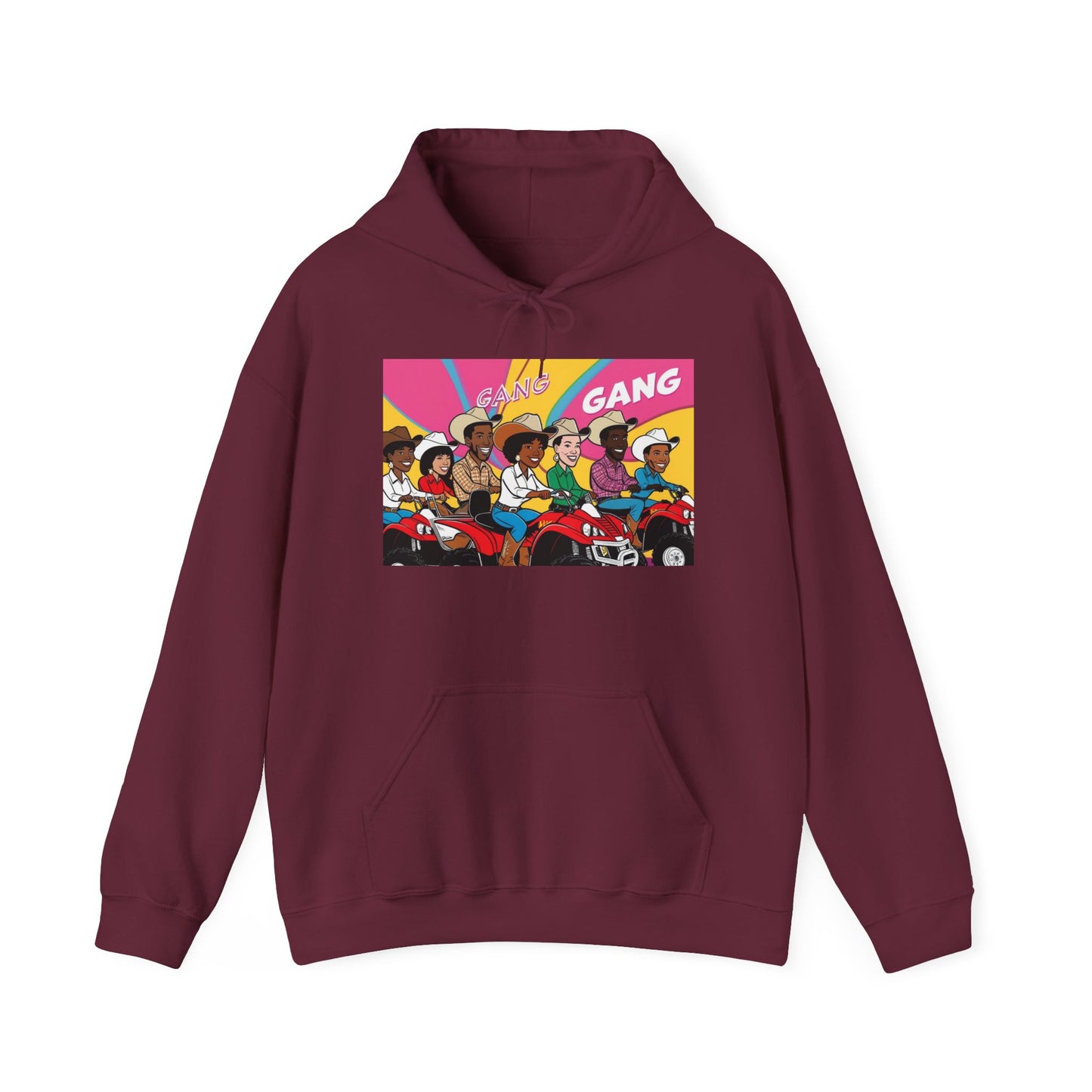 Retro Quad Gang Graphic Hoodie