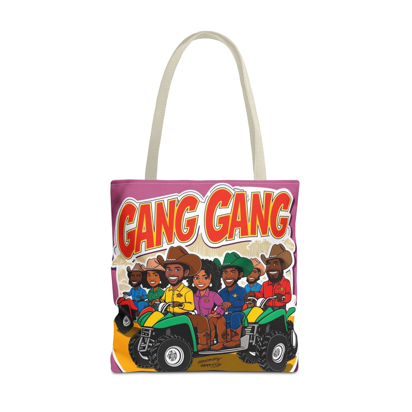 Group ATV Cartoon Tote Bag
