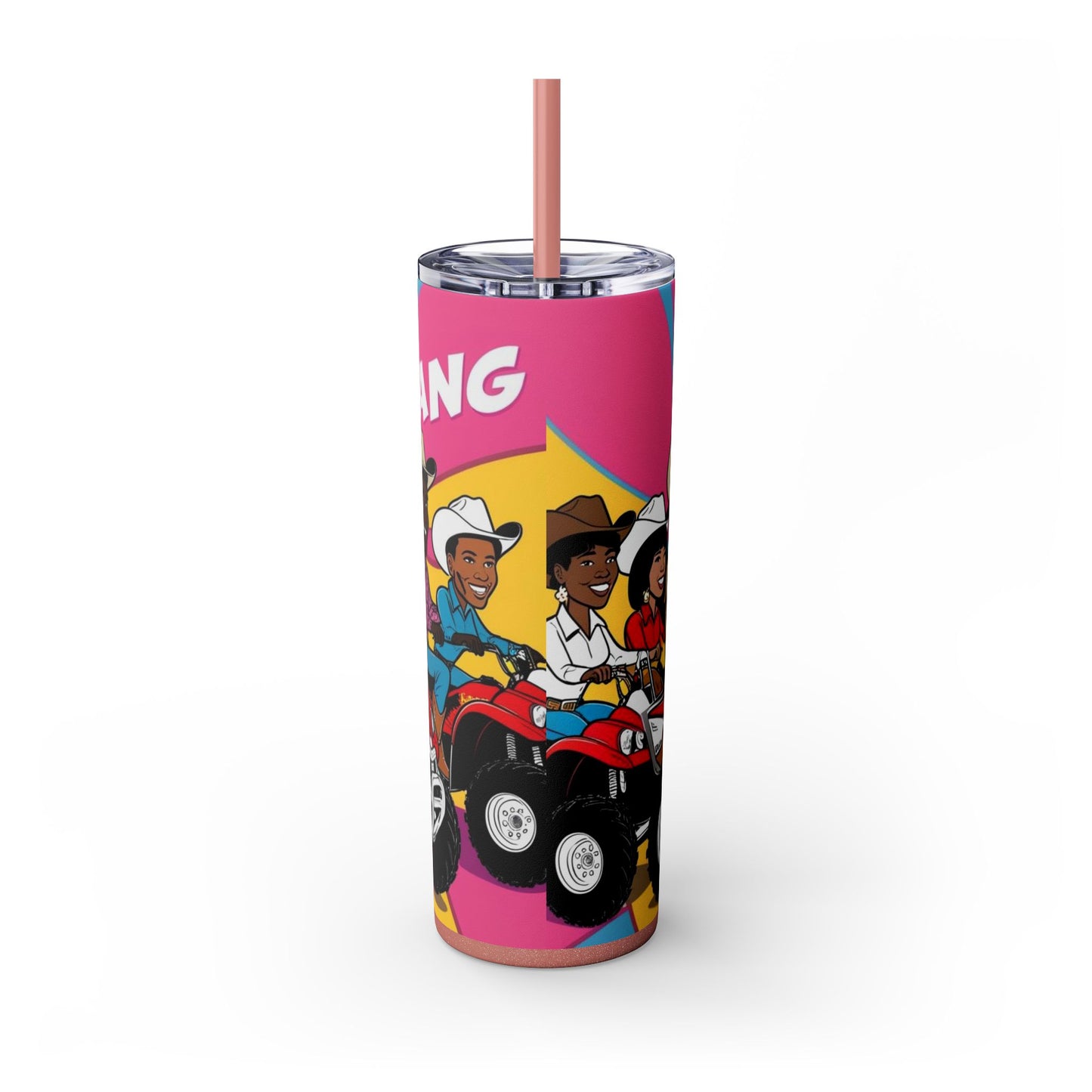 Retro Gang ATV Skinny Tumbler with Straw 20oz