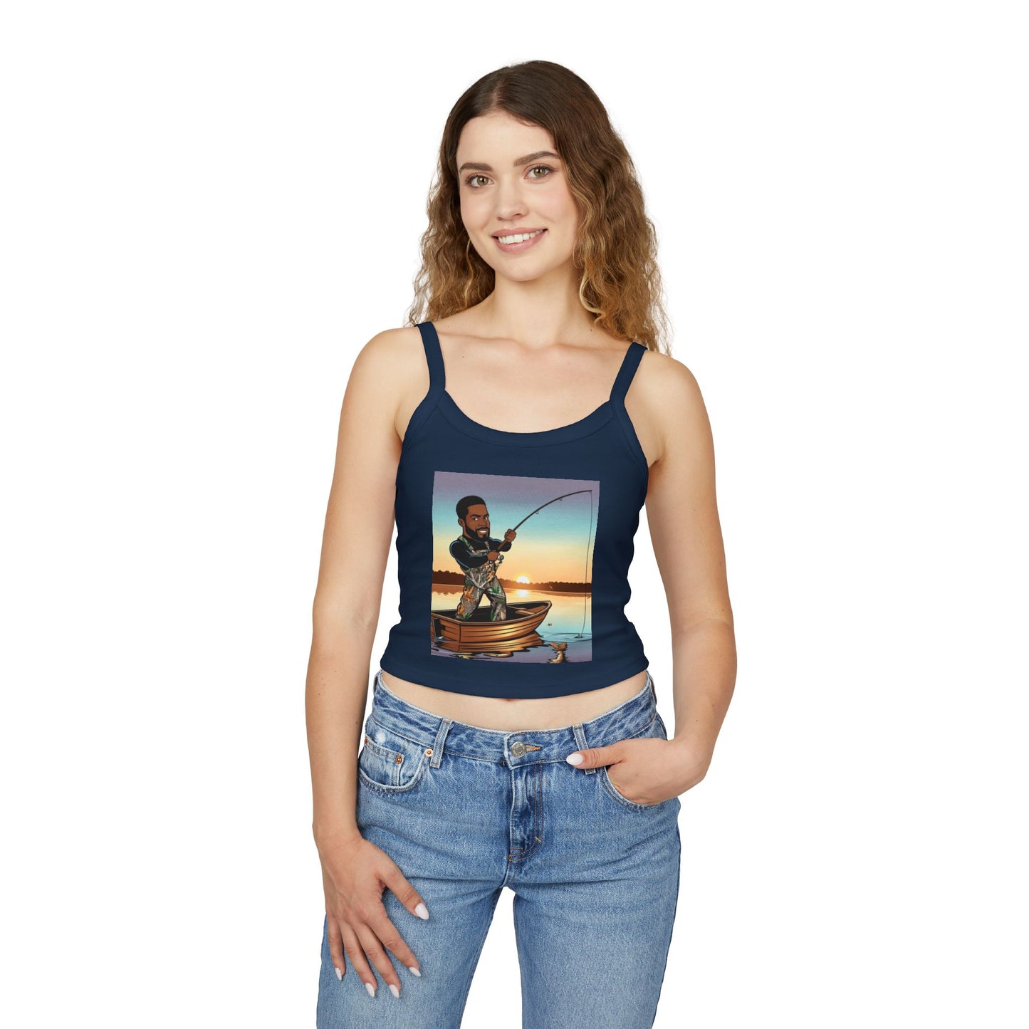 Handsome Fisherman Spaghetti Strap Tank Top