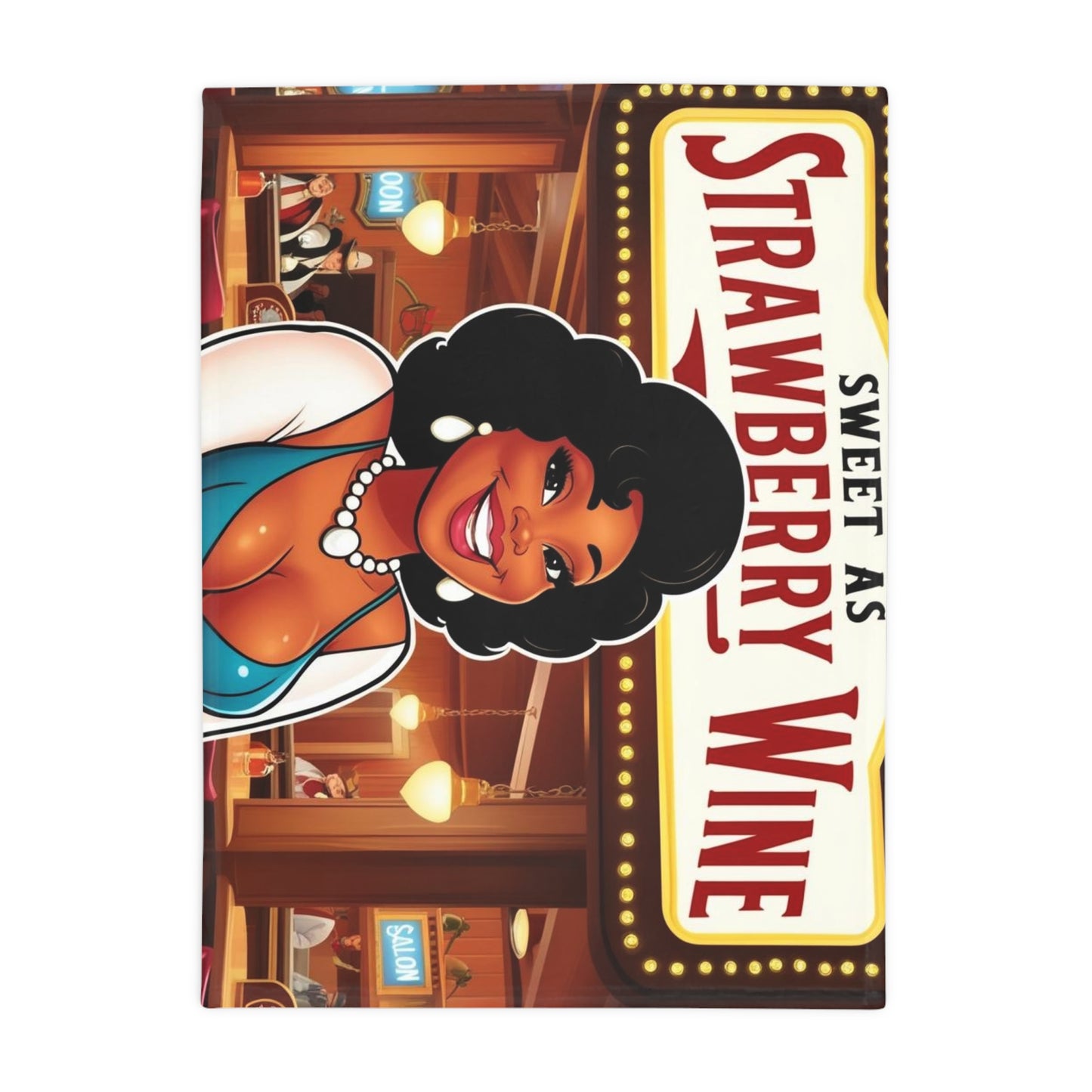 Sweet As Strawberry Wine Plush Fleece Blanket