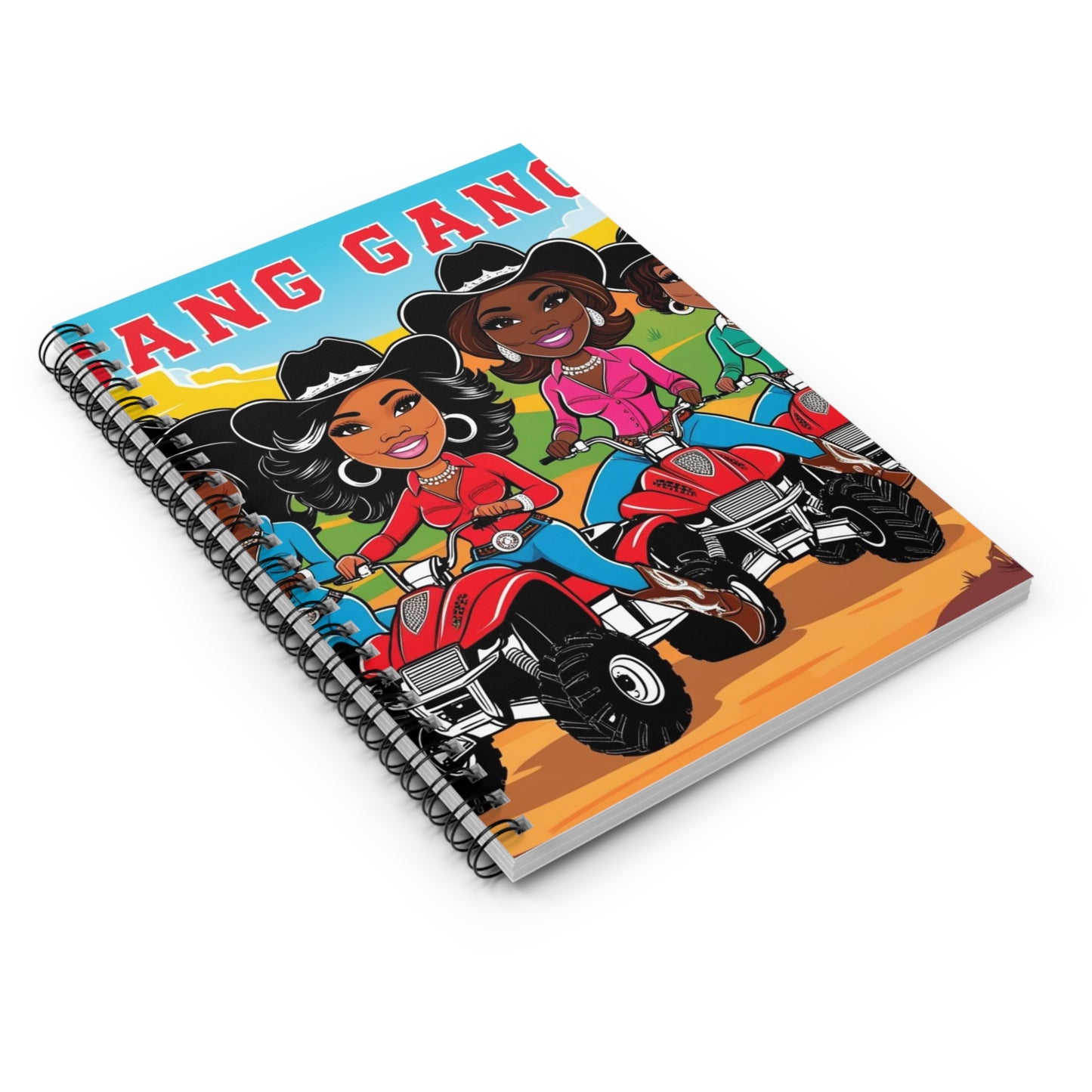 Cowgirl Gang Ruled Spiral Notebook
