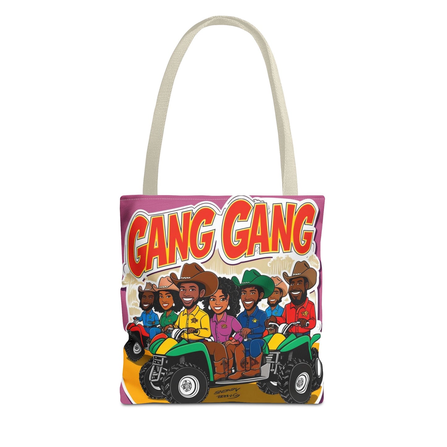 Group ATV Cartoon Tote Bag