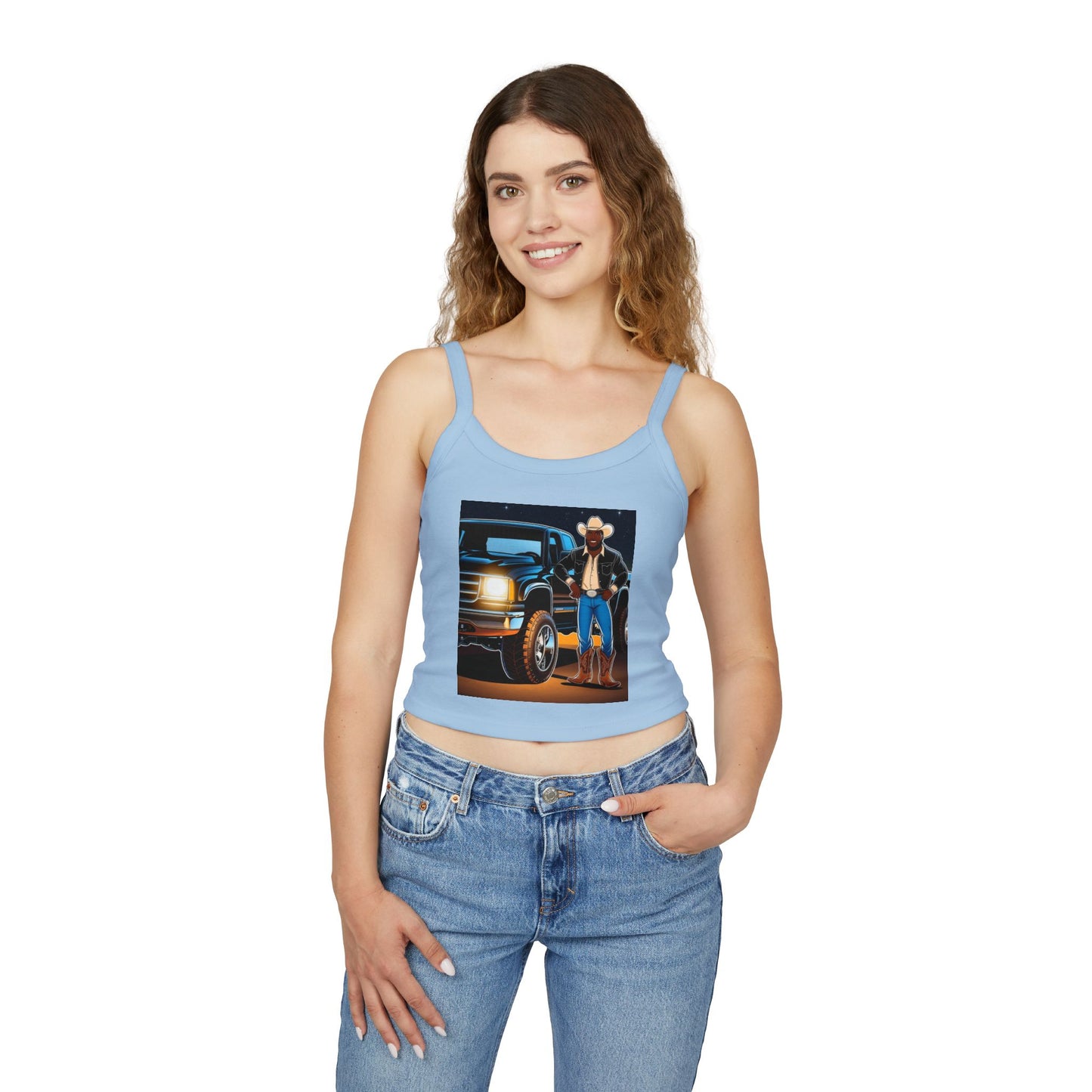 Don't Touch My Truck Spaghetti Strap Tank Top