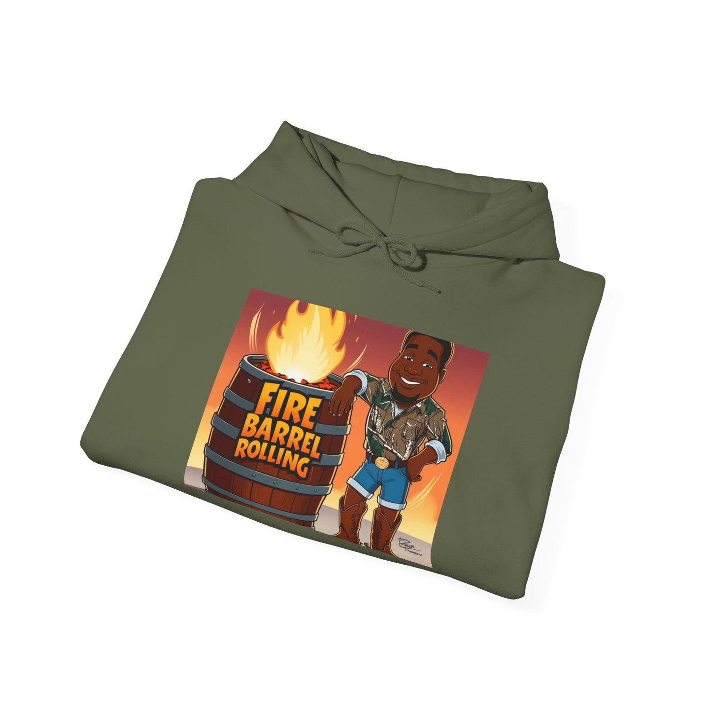 Fire Barrel Rolling Unisex Hoodie