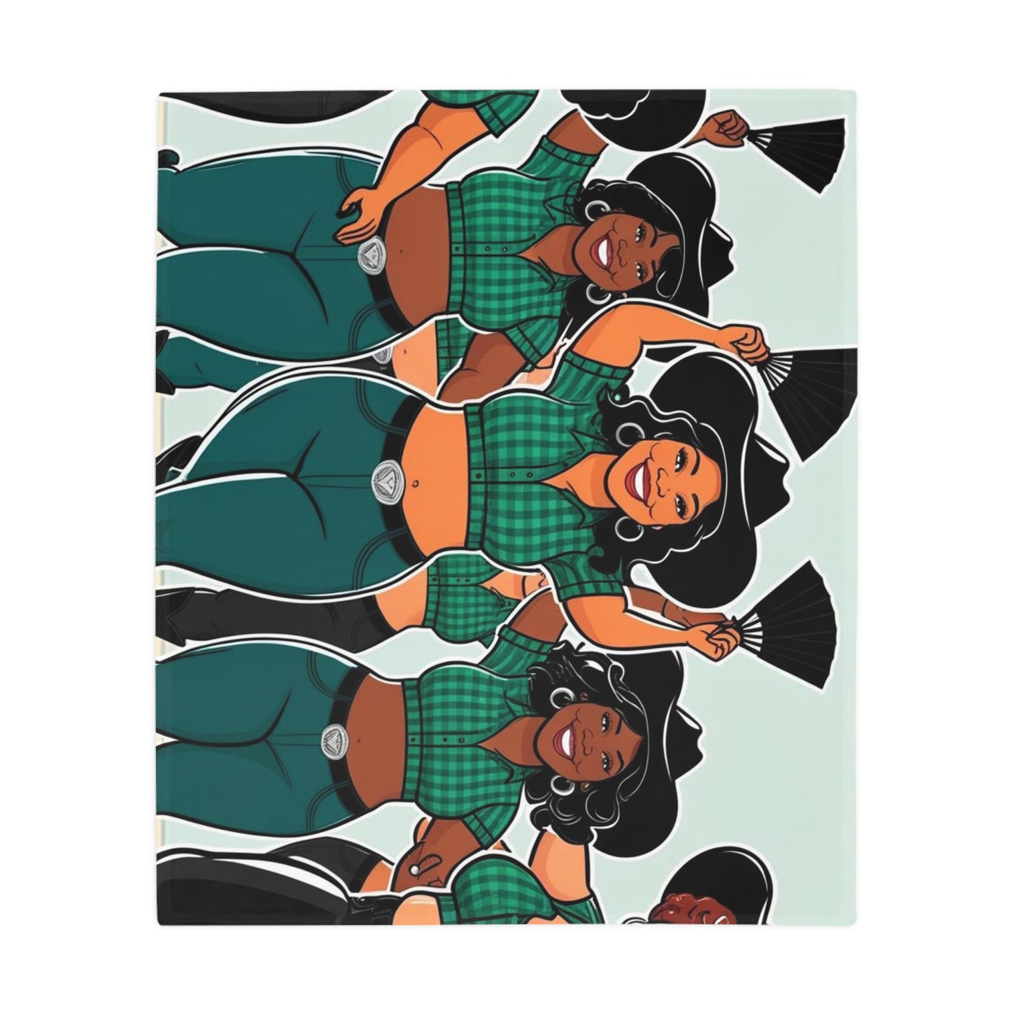 Group Dancers Plush Fleece Blanket