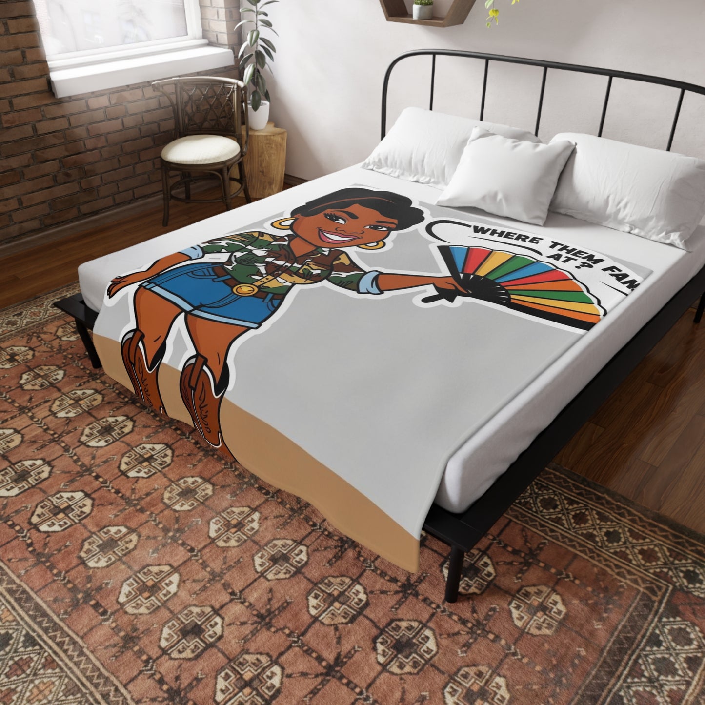 Where Them Fans At? Plush Fleece Blanket