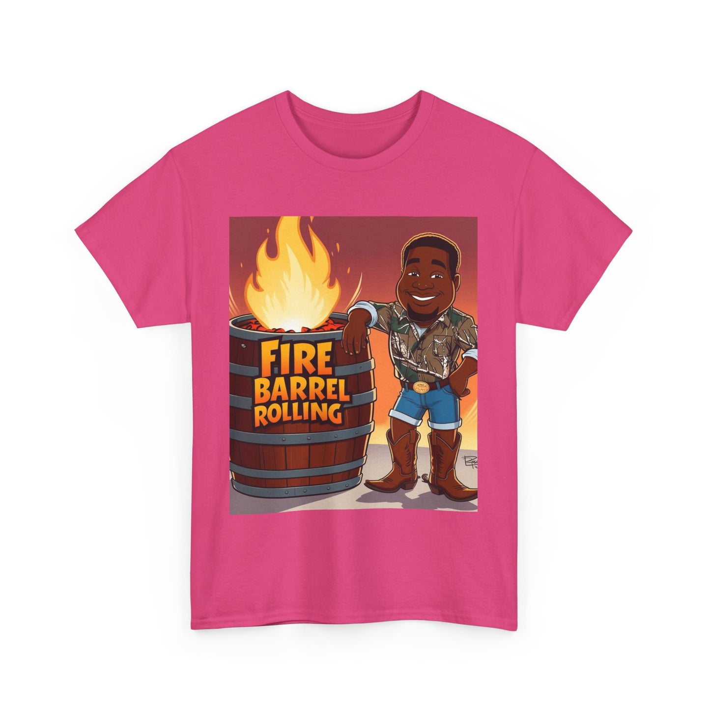 Fire Barrel Rolling Unisex Cotton Tee