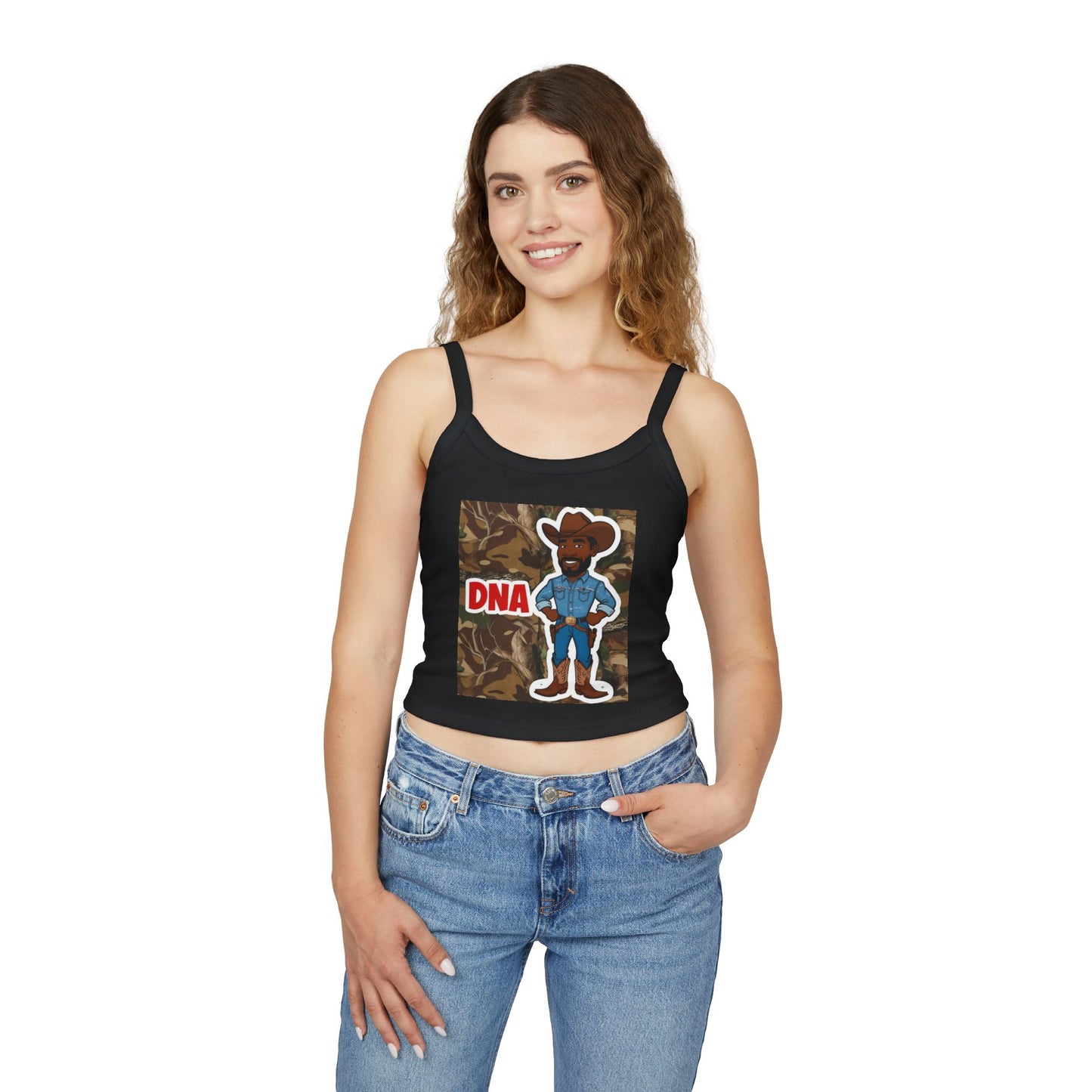 Country Boy DNA Graphic Spaghetti Strap Tank