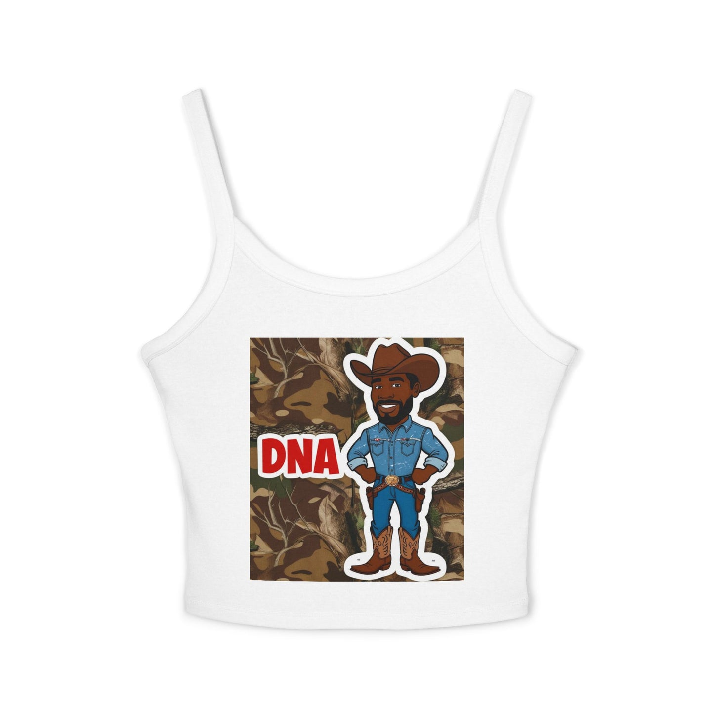 Country Boy DNA Graphic Spaghetti Strap Tank