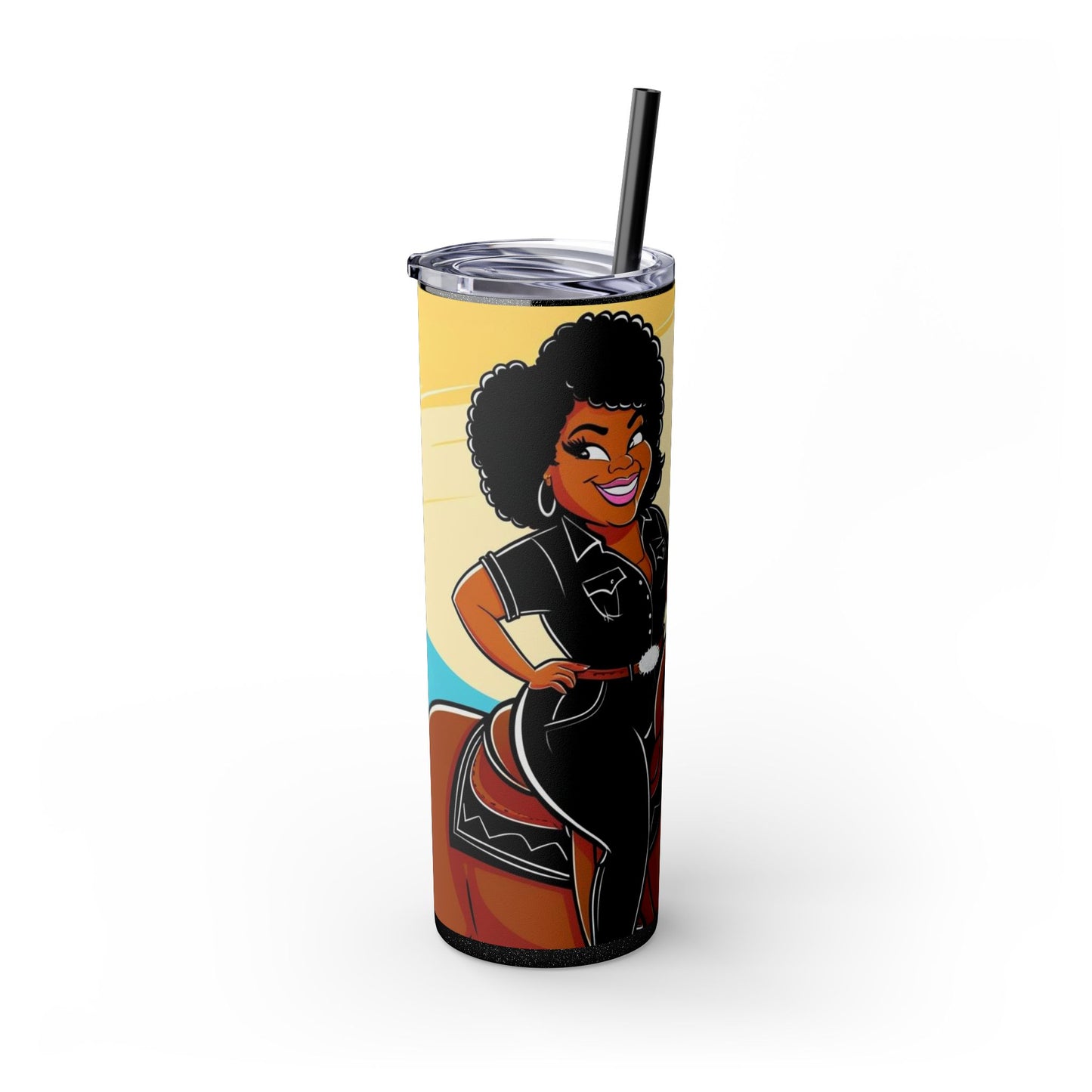 Sittin' Pretty Skinny Tumbler with Straw, 20oz